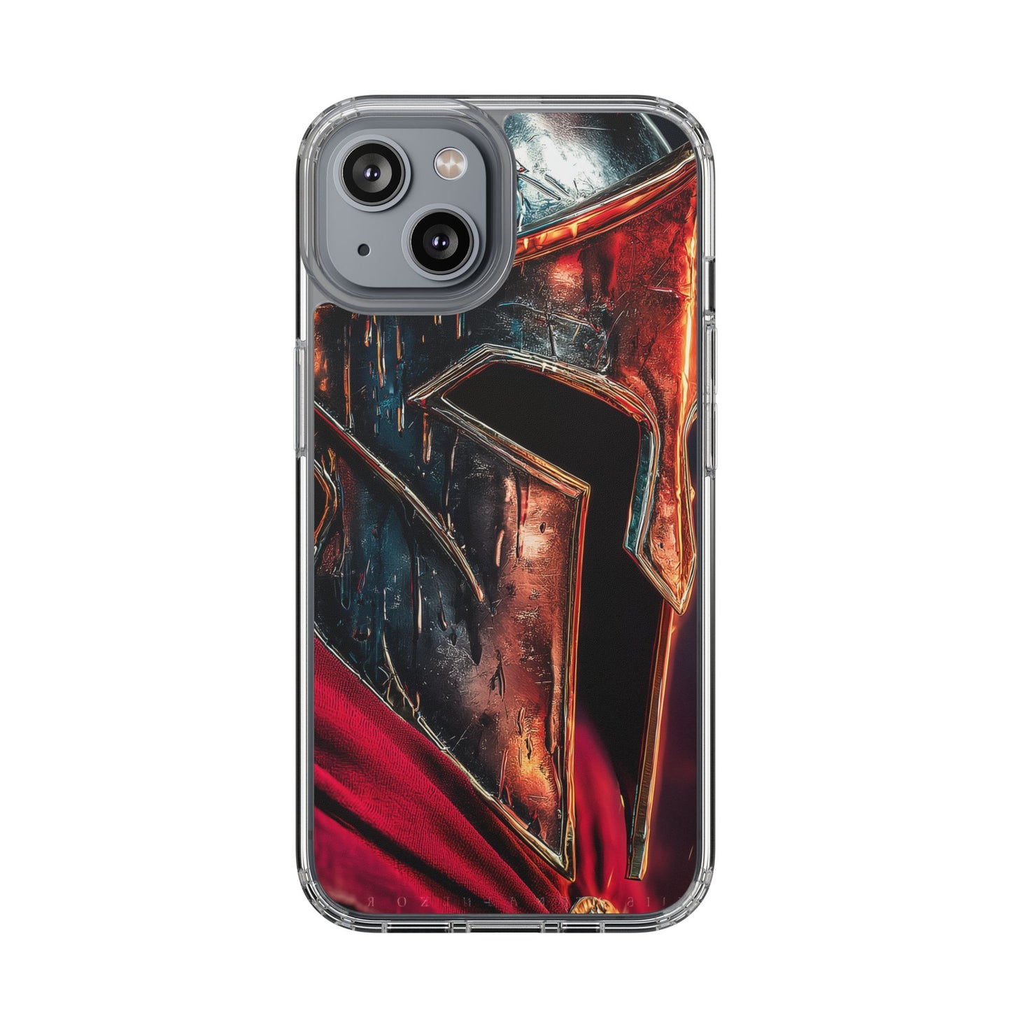 Battle Ready Clear Phone Case - Heroic Spartan Design
