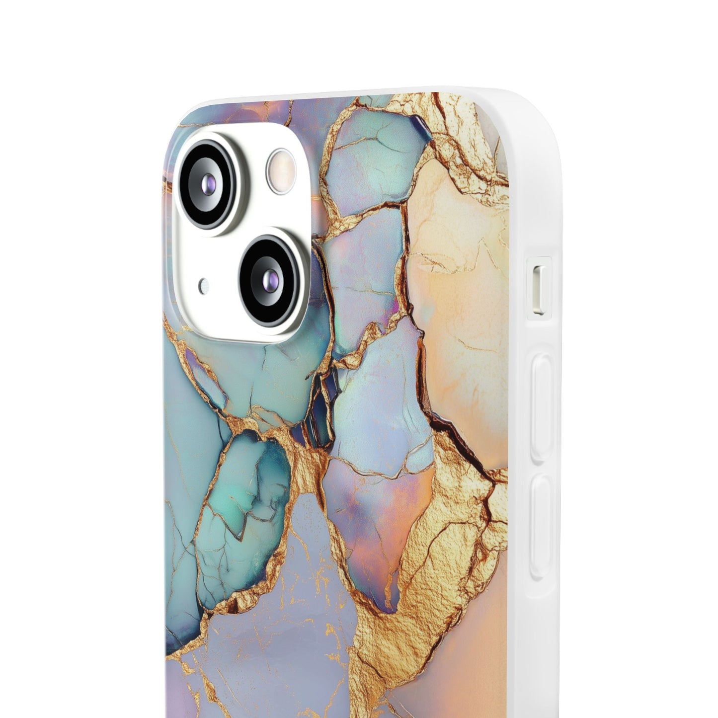Iridescent Gold Cracks Flexi iPhone Case