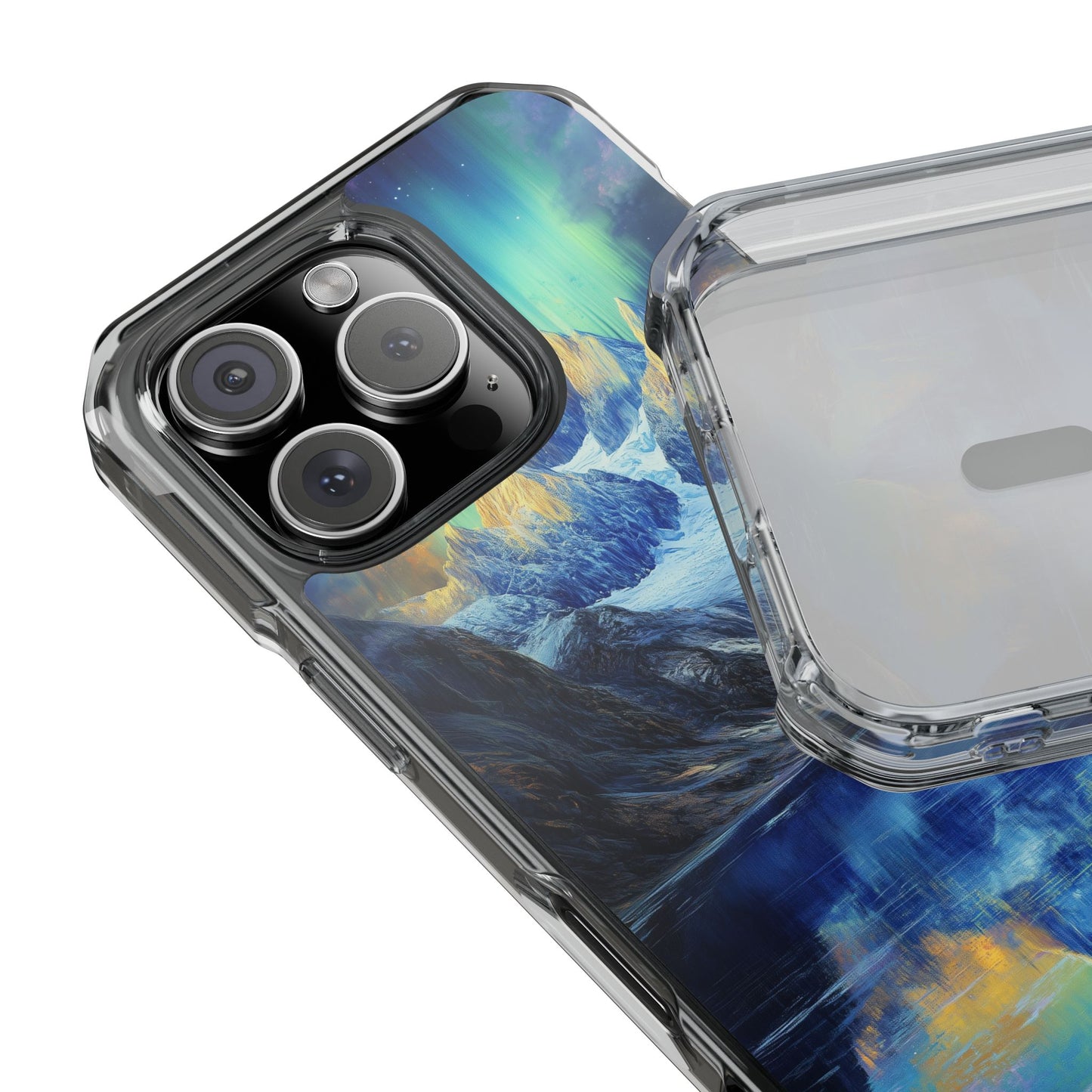 Glacial Majesty Oil Painting Magnetic Clear Impact iPhone Case