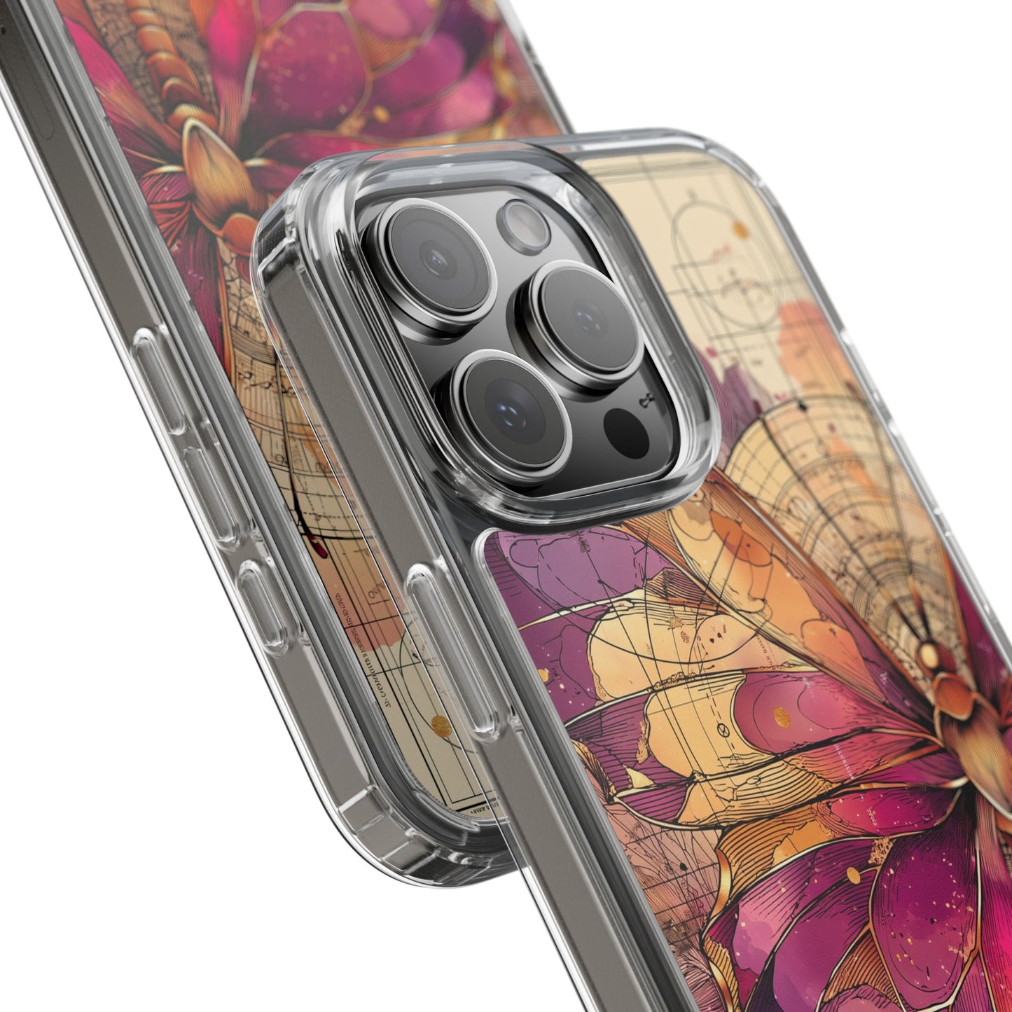 Butterfly Floral Clear iPhone Case