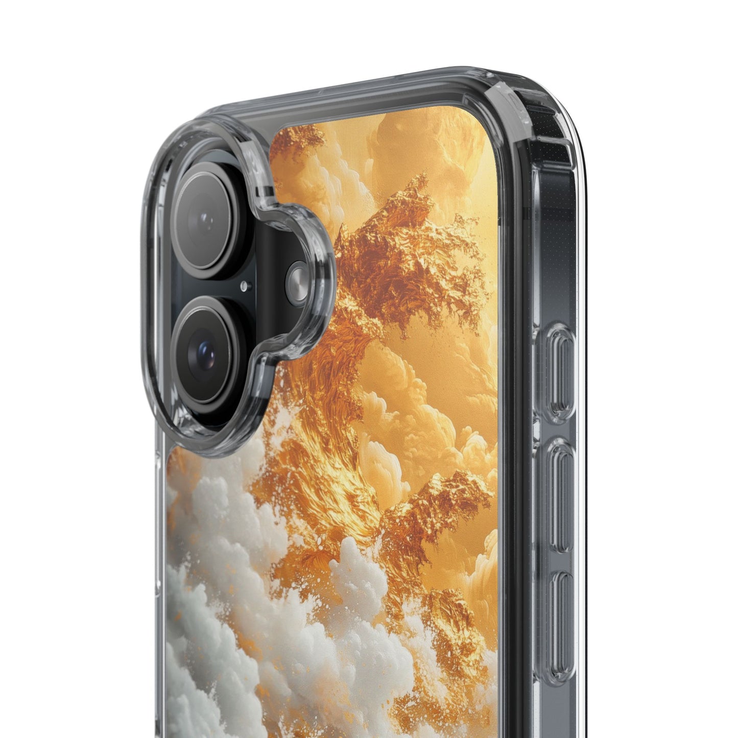 Golden Wave Clear iPhone Case - Stylish Protection for Your Smartphone