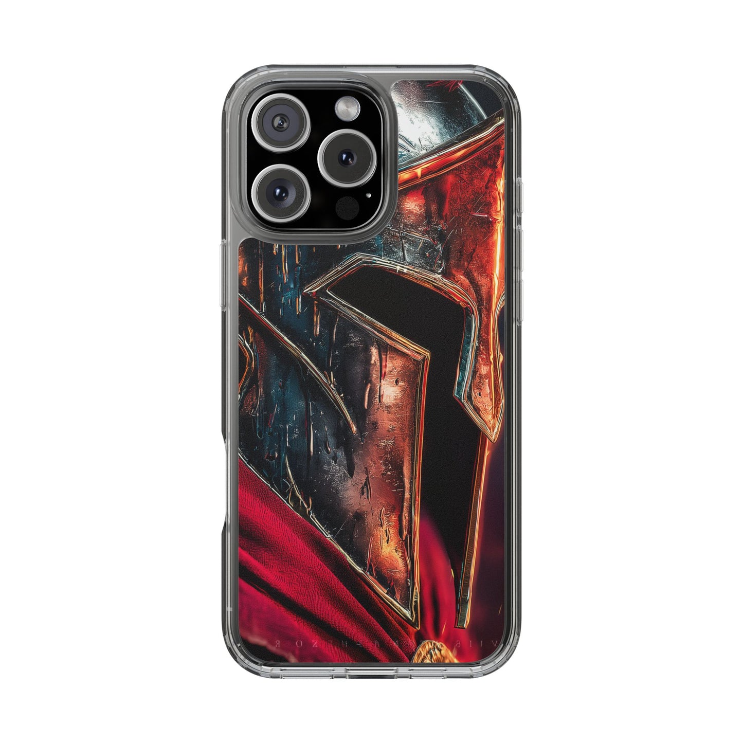 Battle Ready Clear Phone Case - Heroic Spartan Design