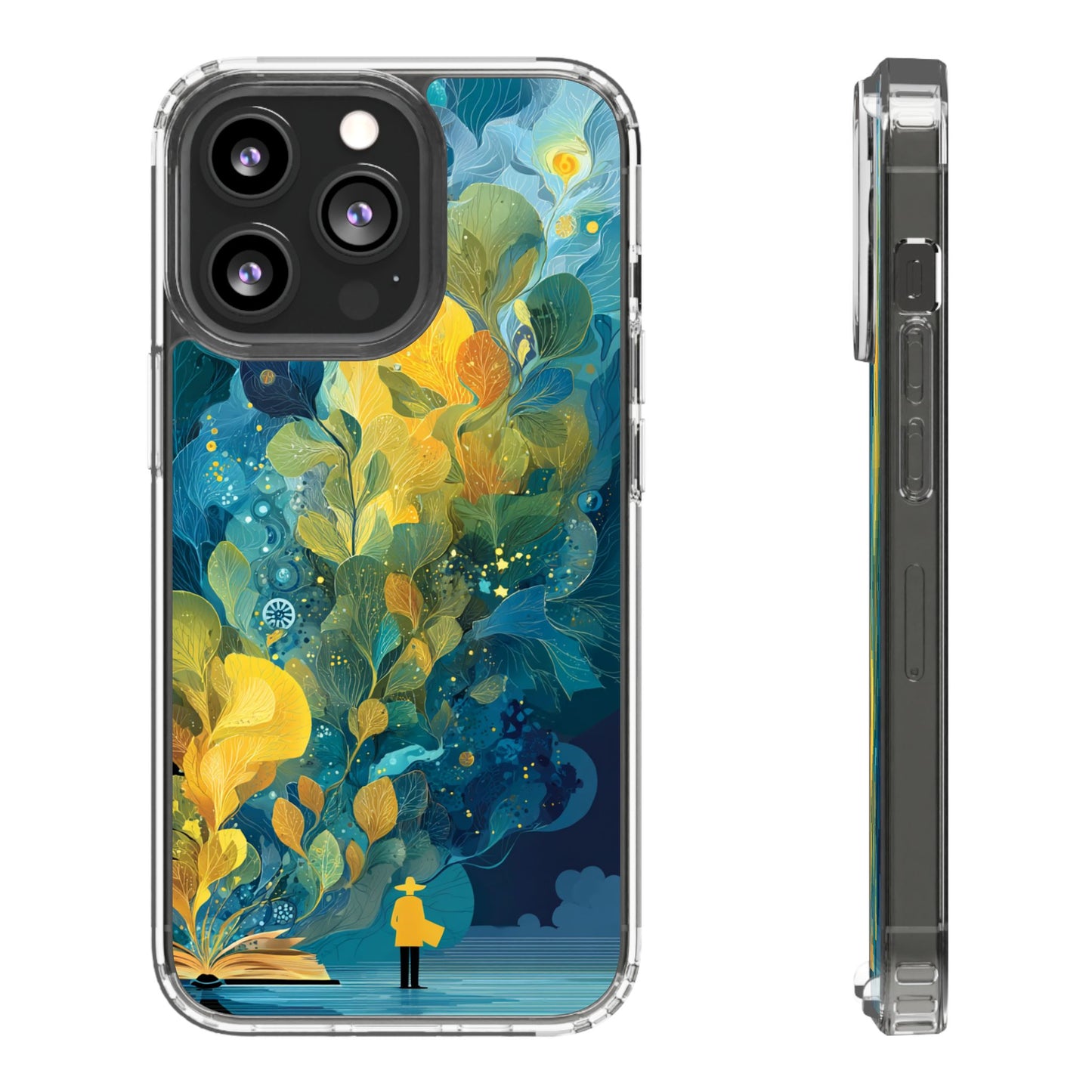 Artistic Reader Clear Phone Case - Design for Creative Souls