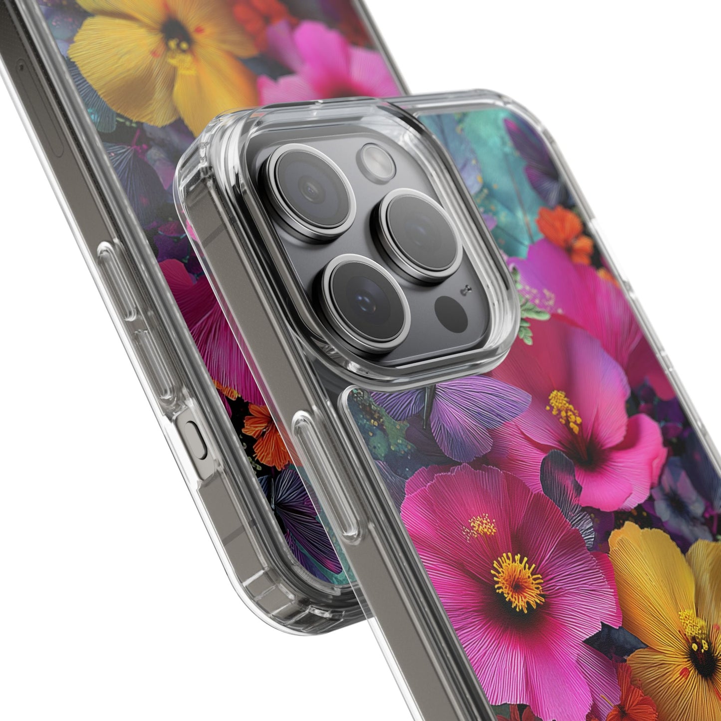 Vibrant Floral Butterfly iPhone Case – Slim Aesthetic Boho Nature Design