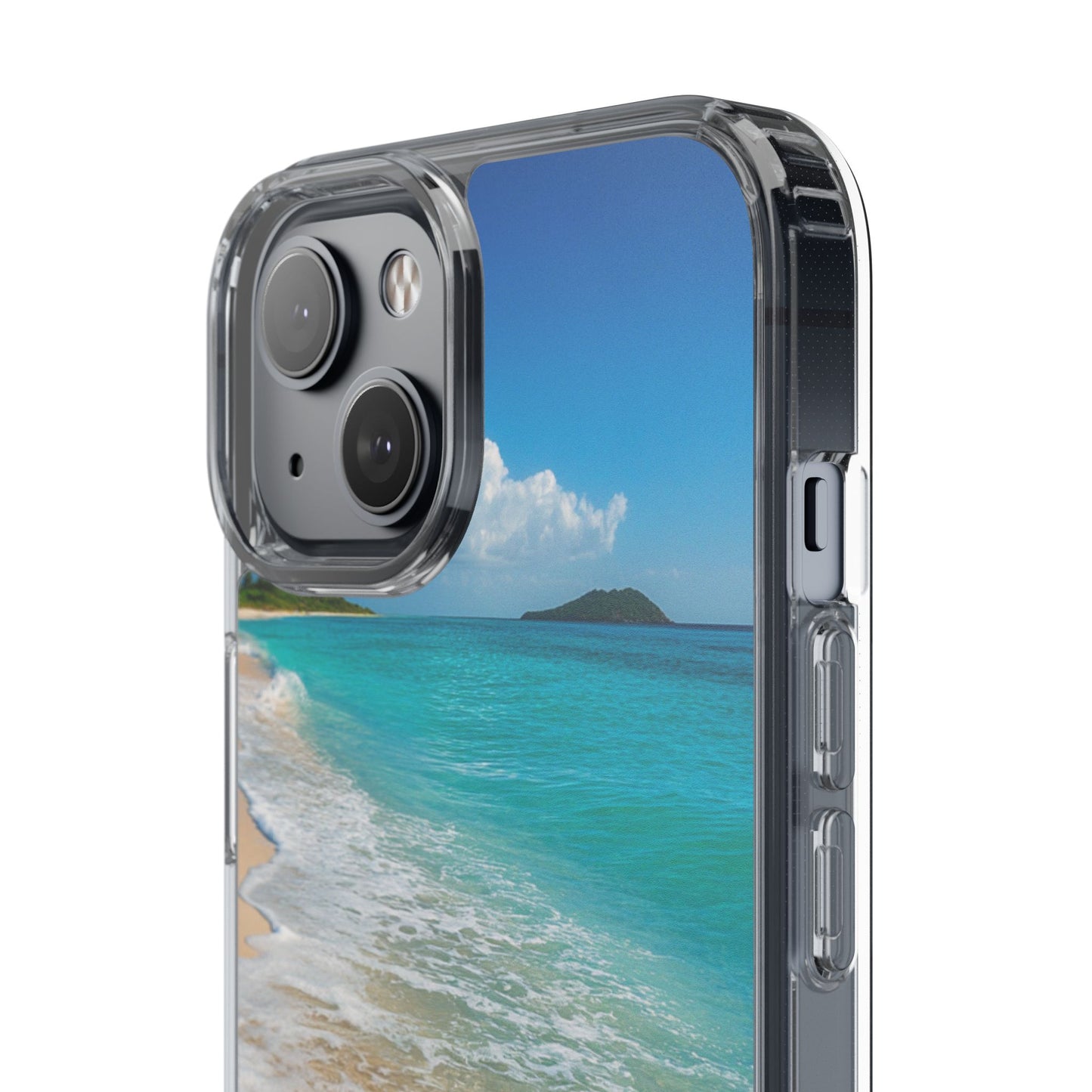 Beach Paradise Clear iPhone Case - Summer Vibe Ocean Design