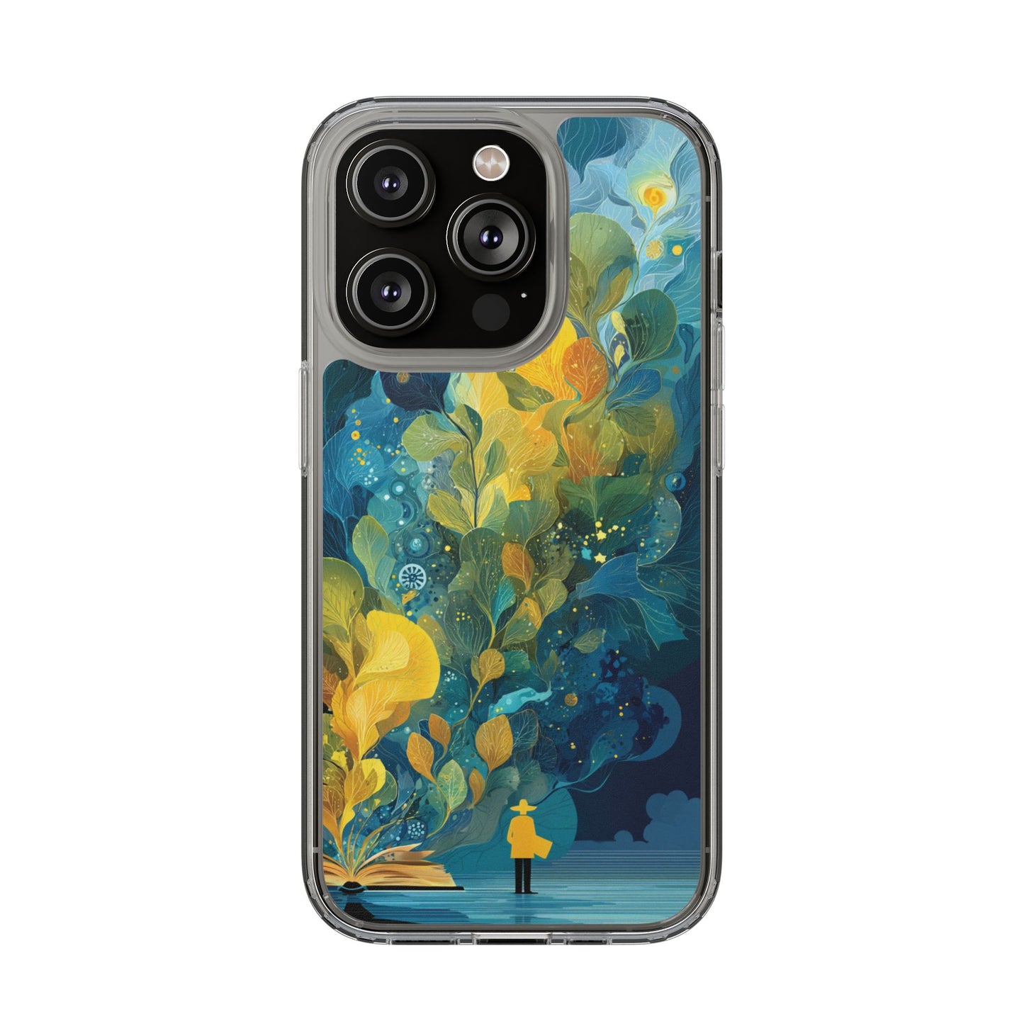 Artistic Reader Clear Phone Case - Design for Creative Souls