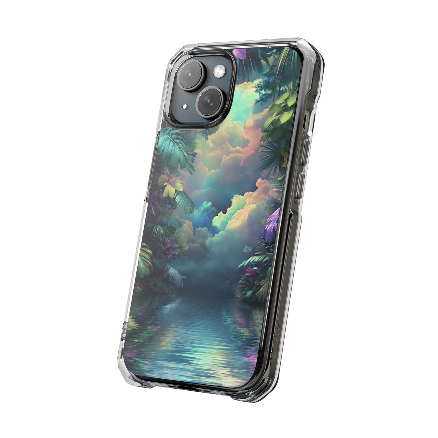 Tropical Jungle Magnetic Clear Impact iPhone Case