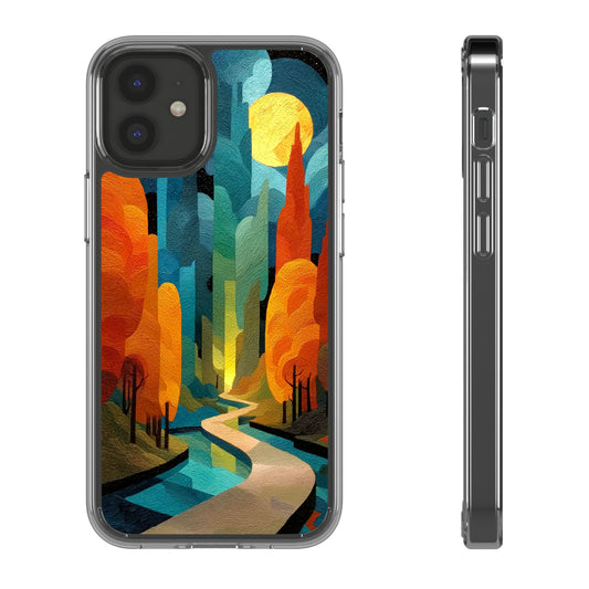 Vibrant Deep Art Landscape Phone Case - Clear Protective Cover for Nature Lovers