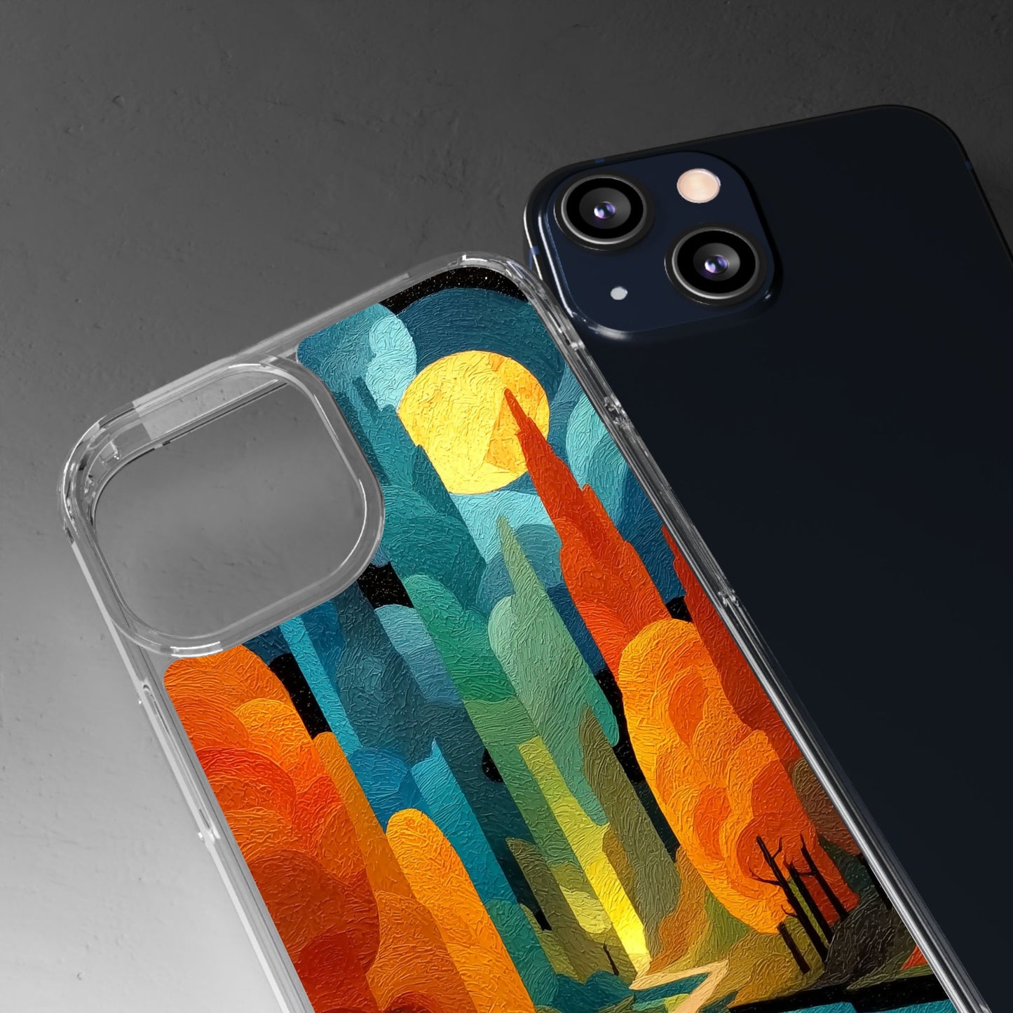 Vibrant Deep Art Landscape Phone Case - Clear Protective Cover for Nature Lovers