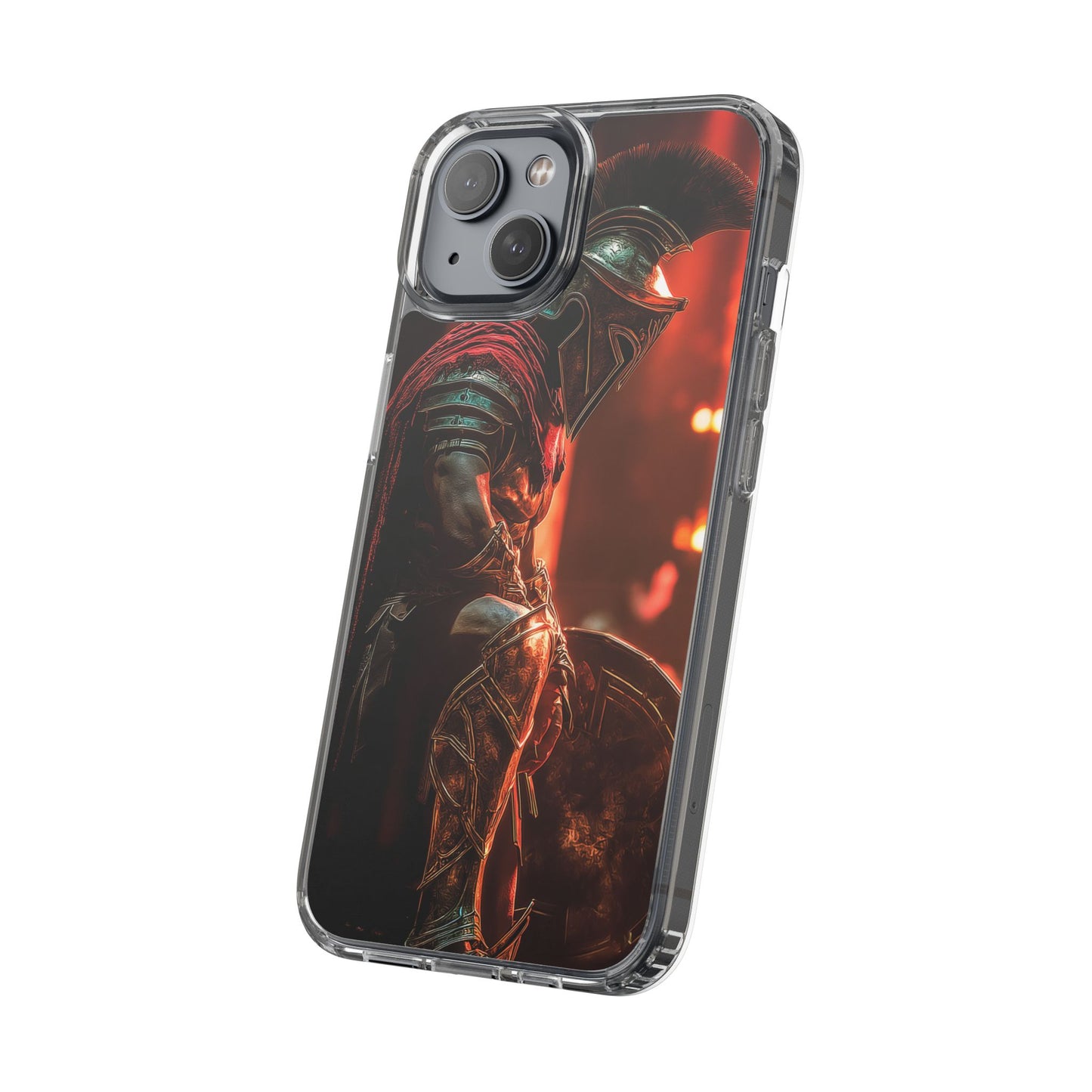 Leonidas Edition Spartan Warrior iPhone Case – Rugged Clear Protection with Bold Battle Inspired Design