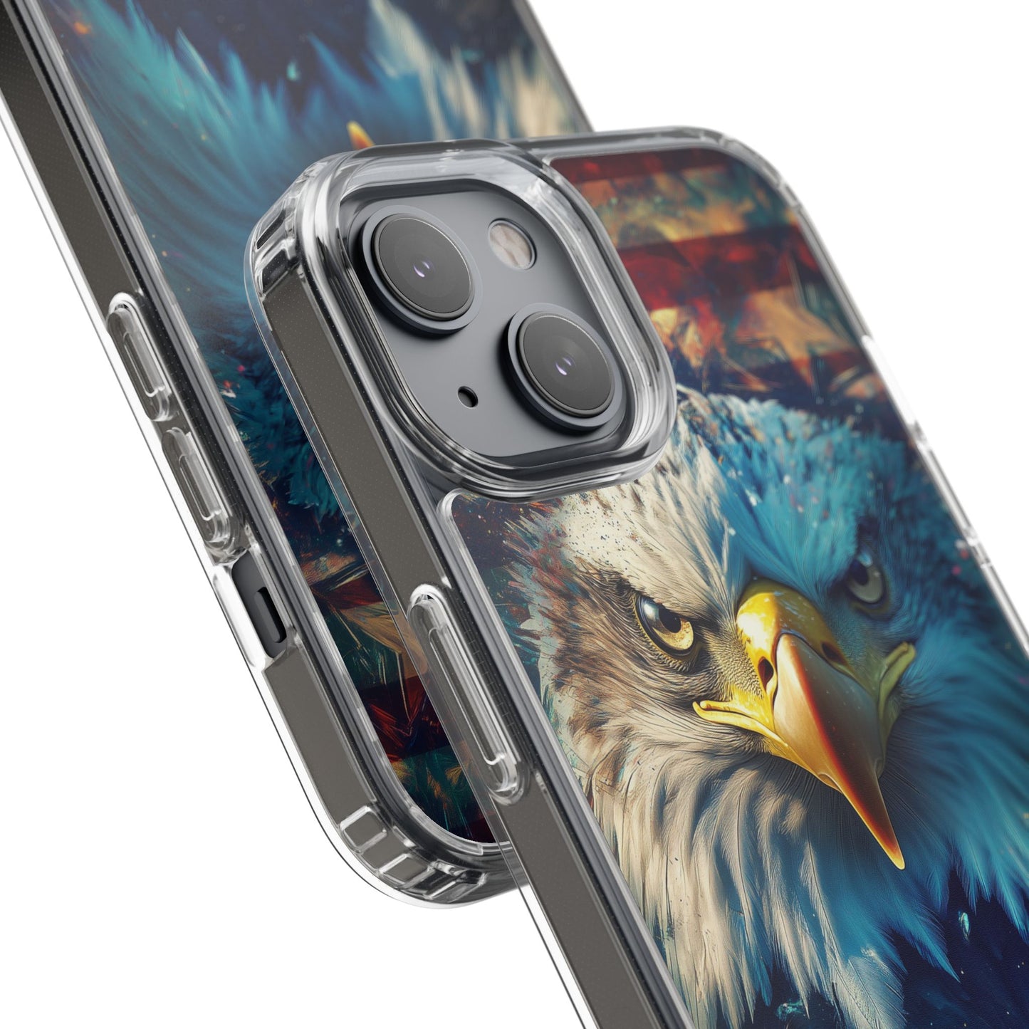USA Eagle Design Clear Phone Case - Patriotic and Stylish