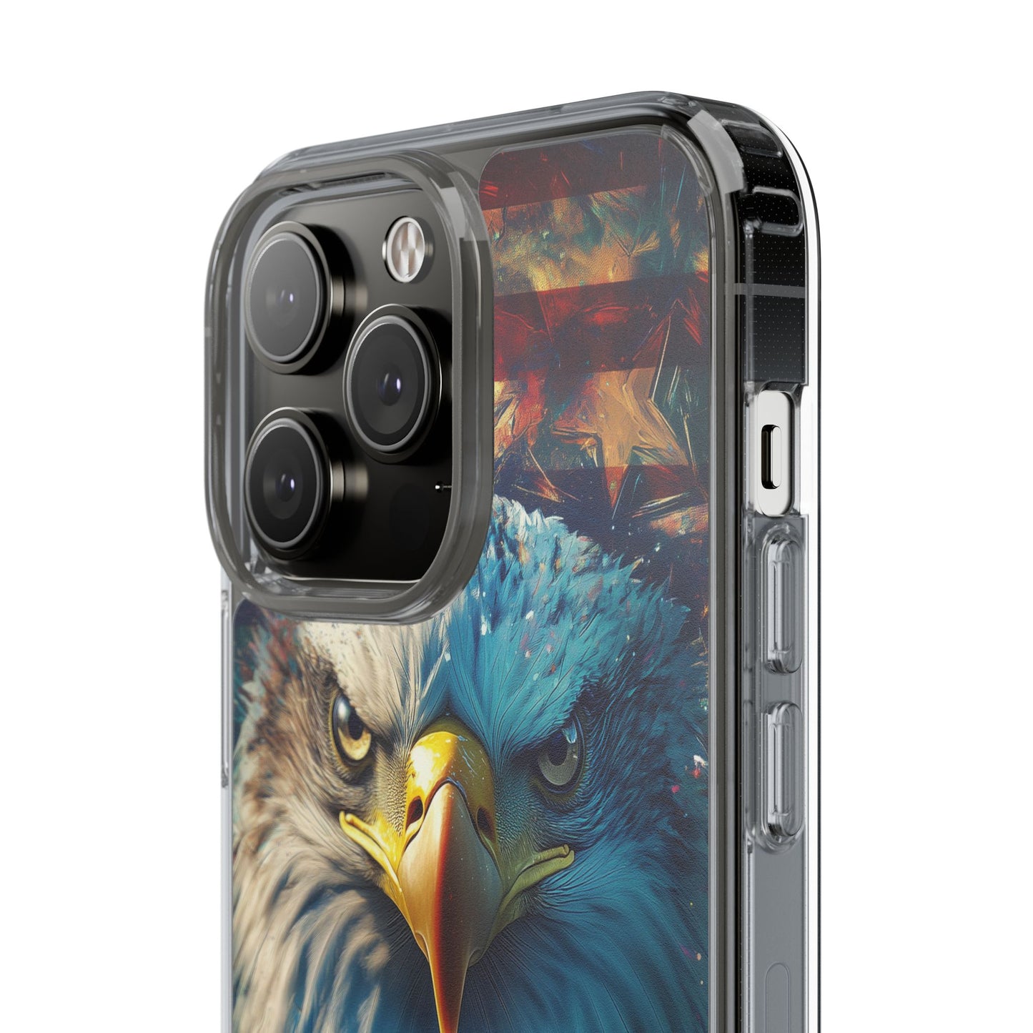 USA Eagle Design Clear Phone Case - Patriotic and Stylish