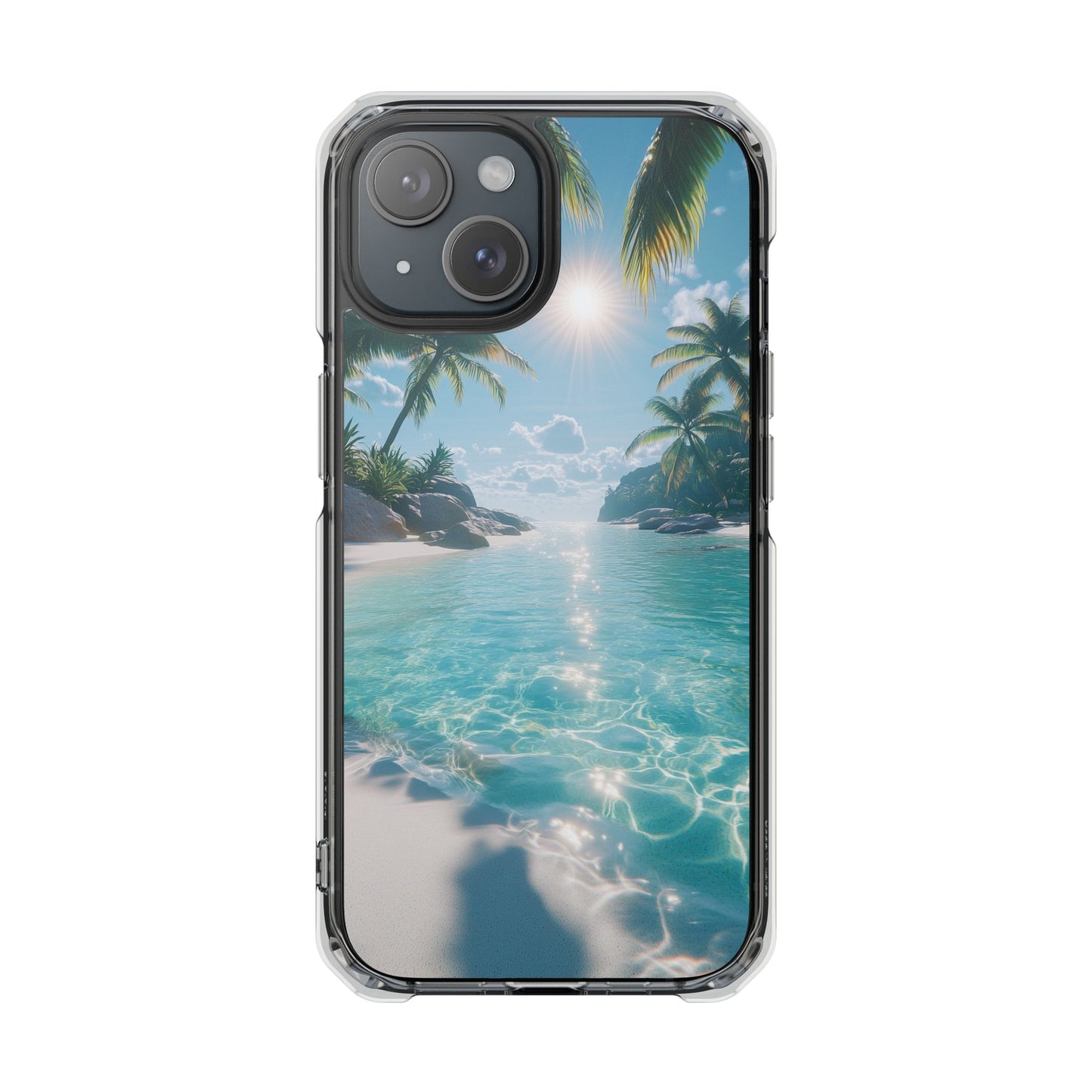 Tropical Paradise Magnetic Clear Impact iPhone Case