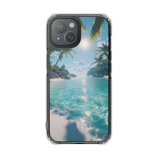 Tropical Paradise Magnetic Clear Impact iPhone Case