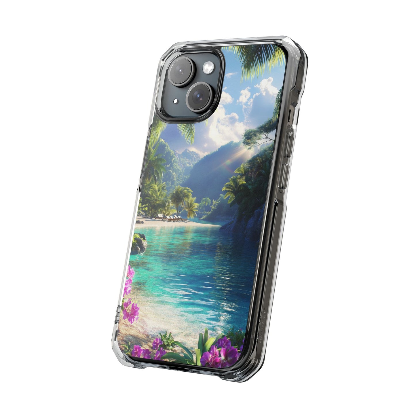Tropical Paradise Magnetic Clear iPhone Case
