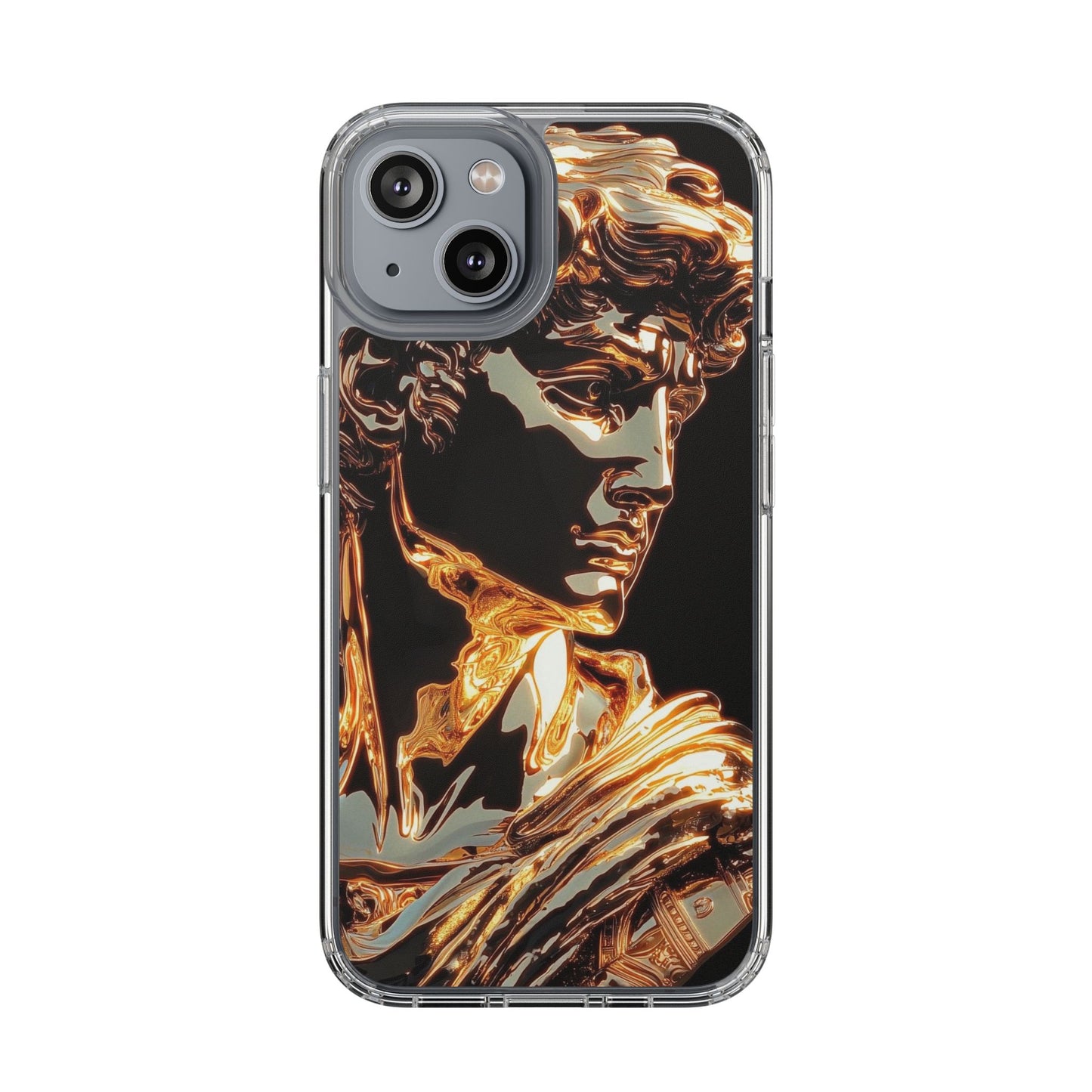 Gold David Sculpture Phone Case – Renaissance Inspired Luxury Art Design