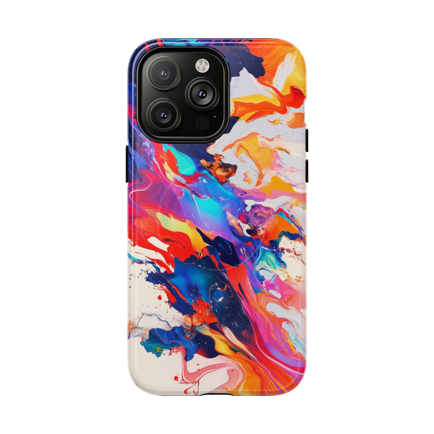 Vibrant Tough Magnetic Case - Color Splash Design for iPhone