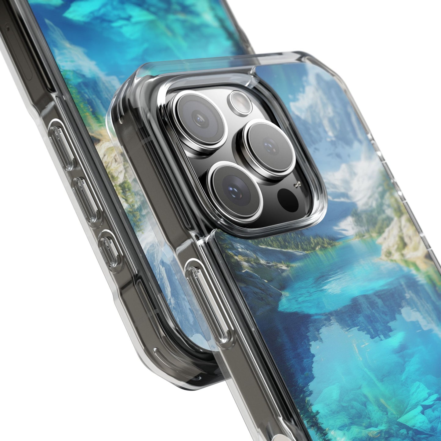 Glacial Lake Magnetic Clear Impact iPhone Case