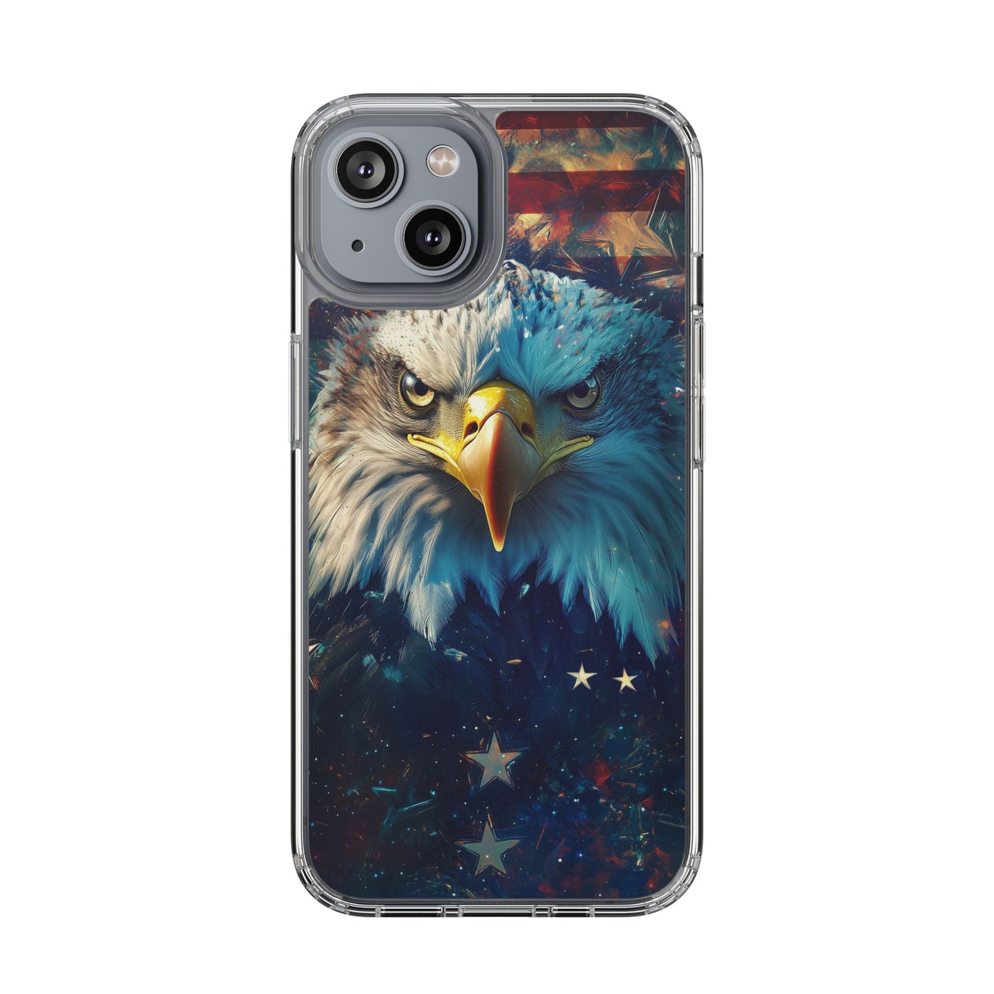 USA Eagle Design Clear Phone Case - Patriotic and Stylish