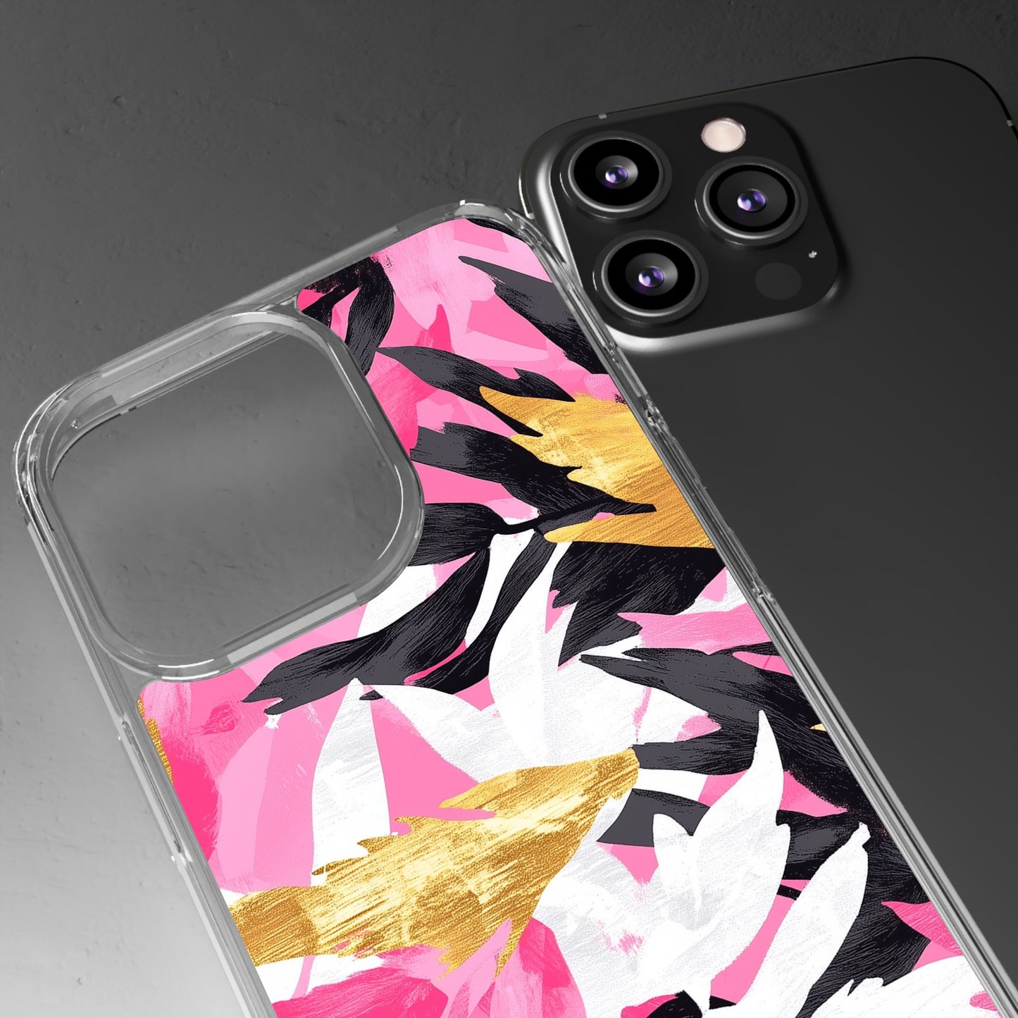 Floral Clear iPhone Case - Stylish Protection with Colorful Design