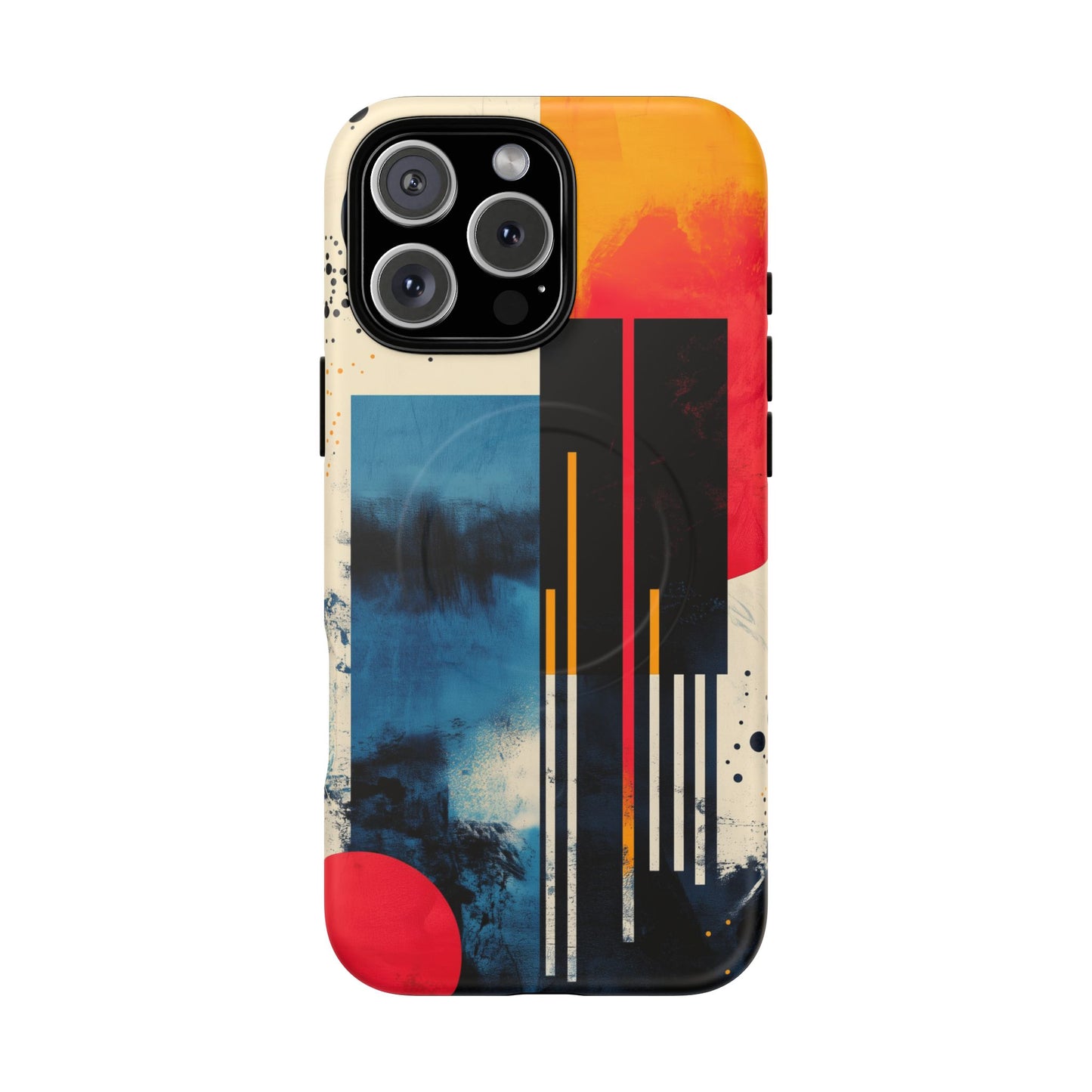 Abstract Tough Magnetic Phone Case - Colorful Geometric Design