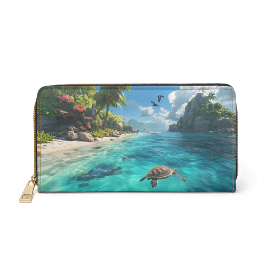 Tropical Turtle Cell Phone Clutch Wallet