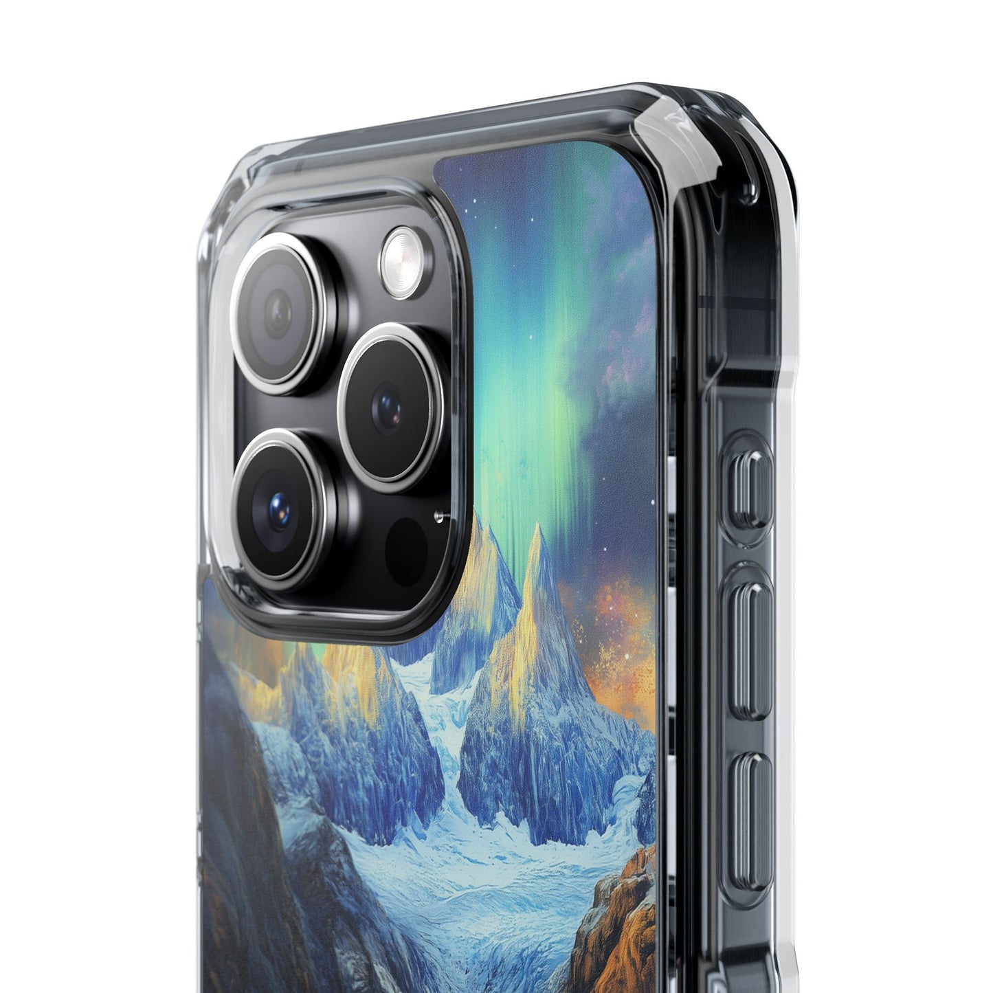 Glacial Majesty Oil Painting Magnetic Clear Impact iPhone Case