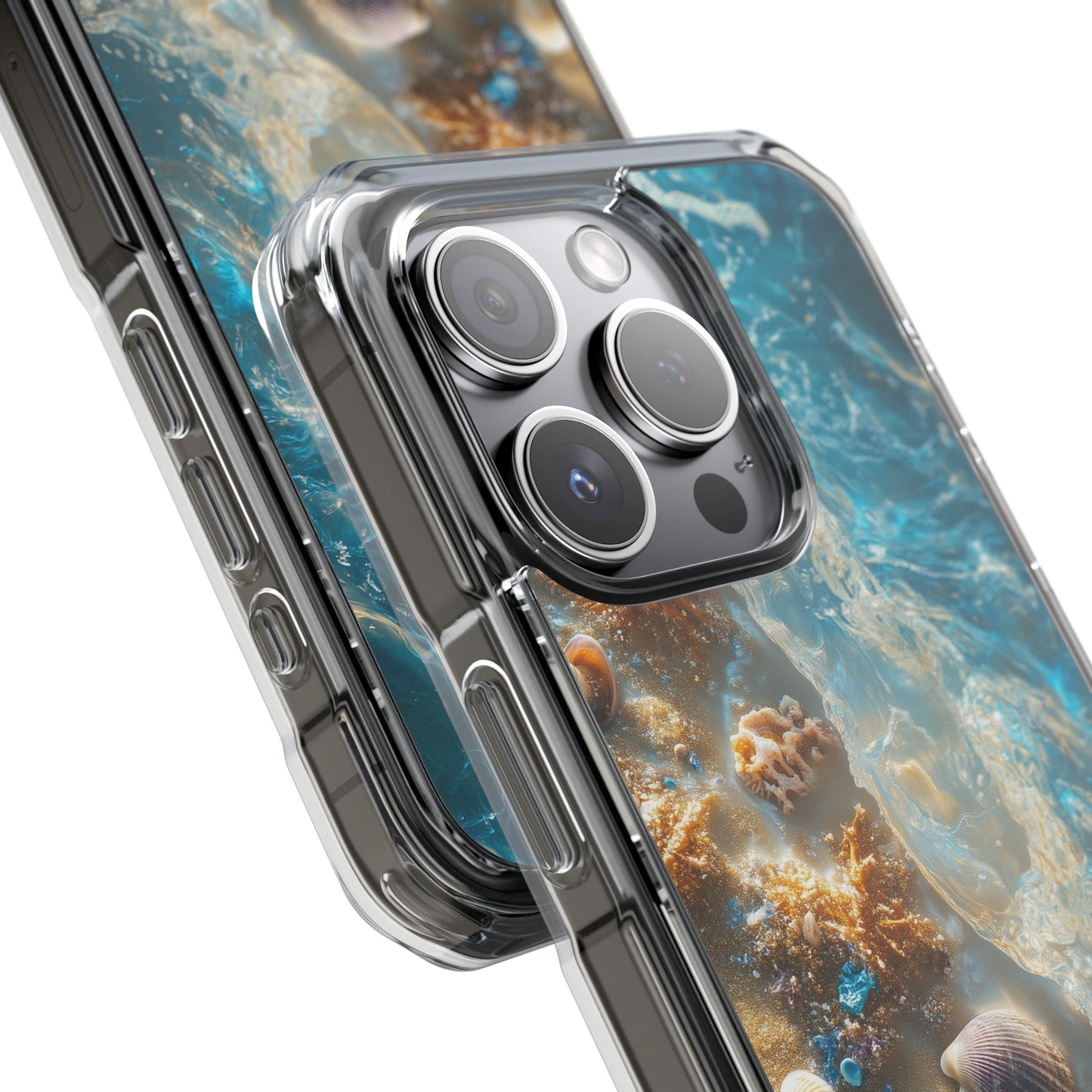 Aqua Seashell Serenity iPhone Case