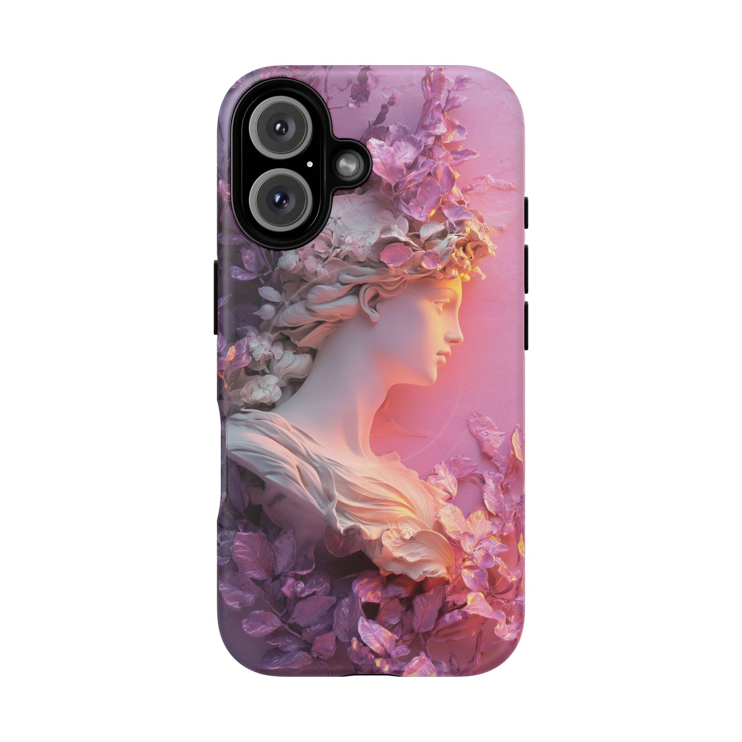 Elegant Floral Tough Magnetic Case for iPhone - Aesthetic Protection