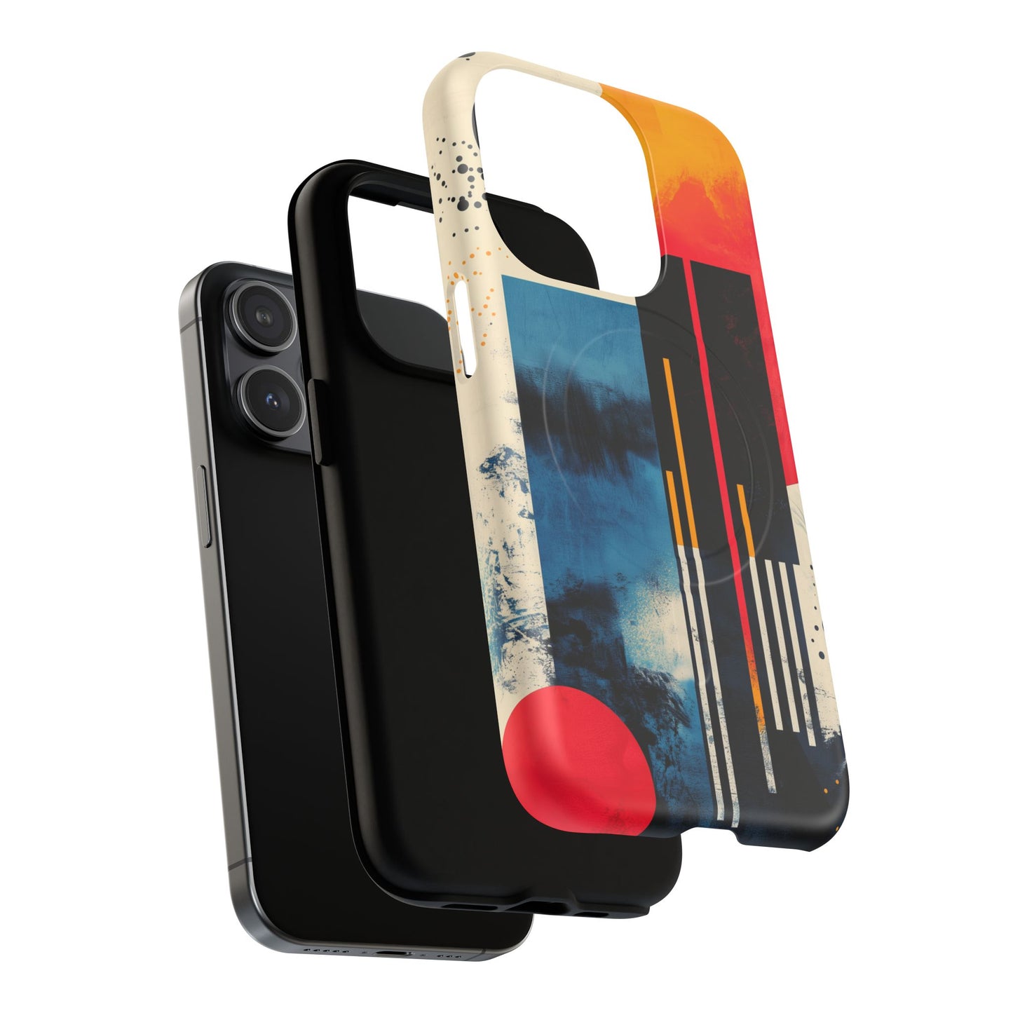 Abstract Tough Magnetic Phone Case - Colorful Geometric Design