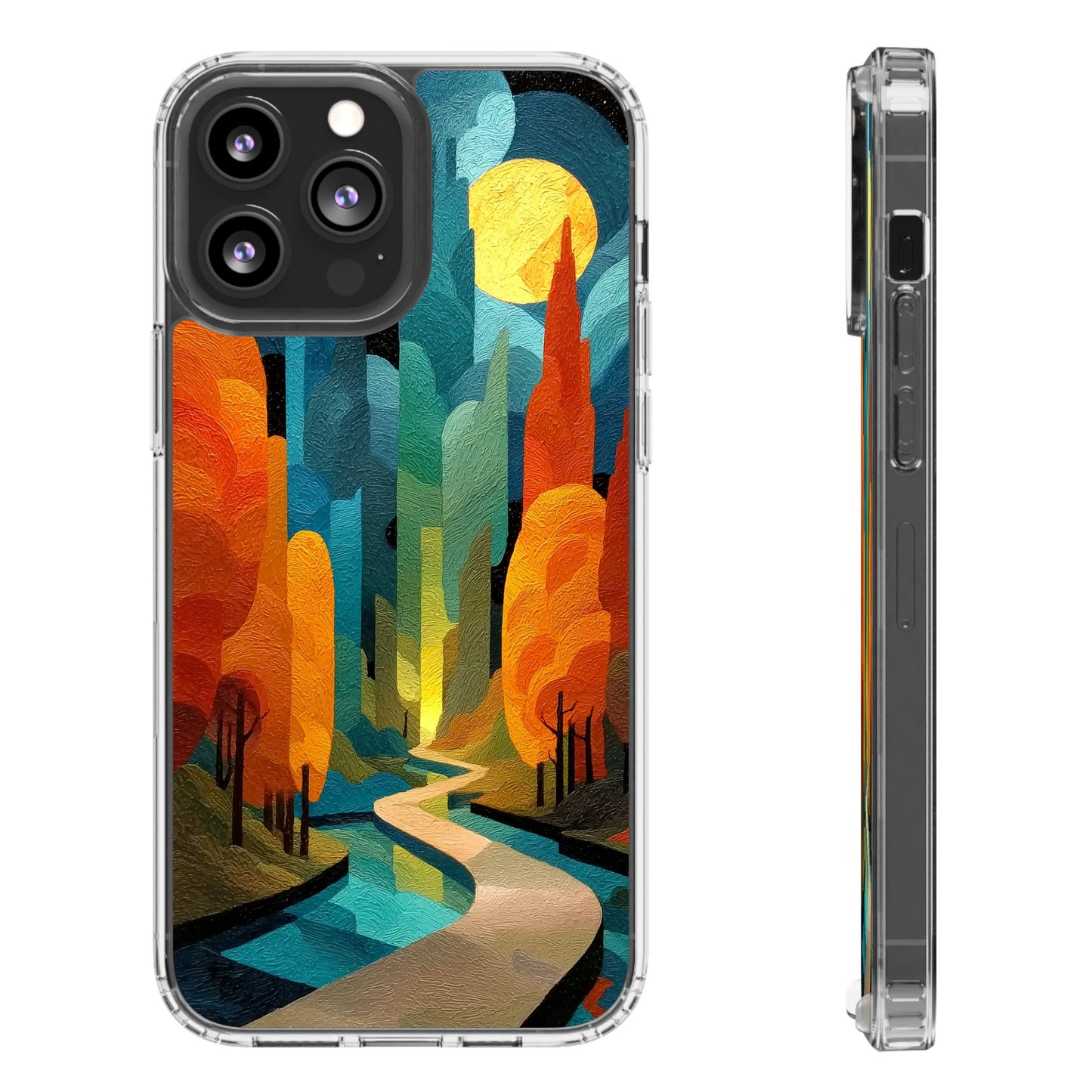 Vibrant Deep Art Landscape Phone Case - Clear Protective Cover for Nature Lovers