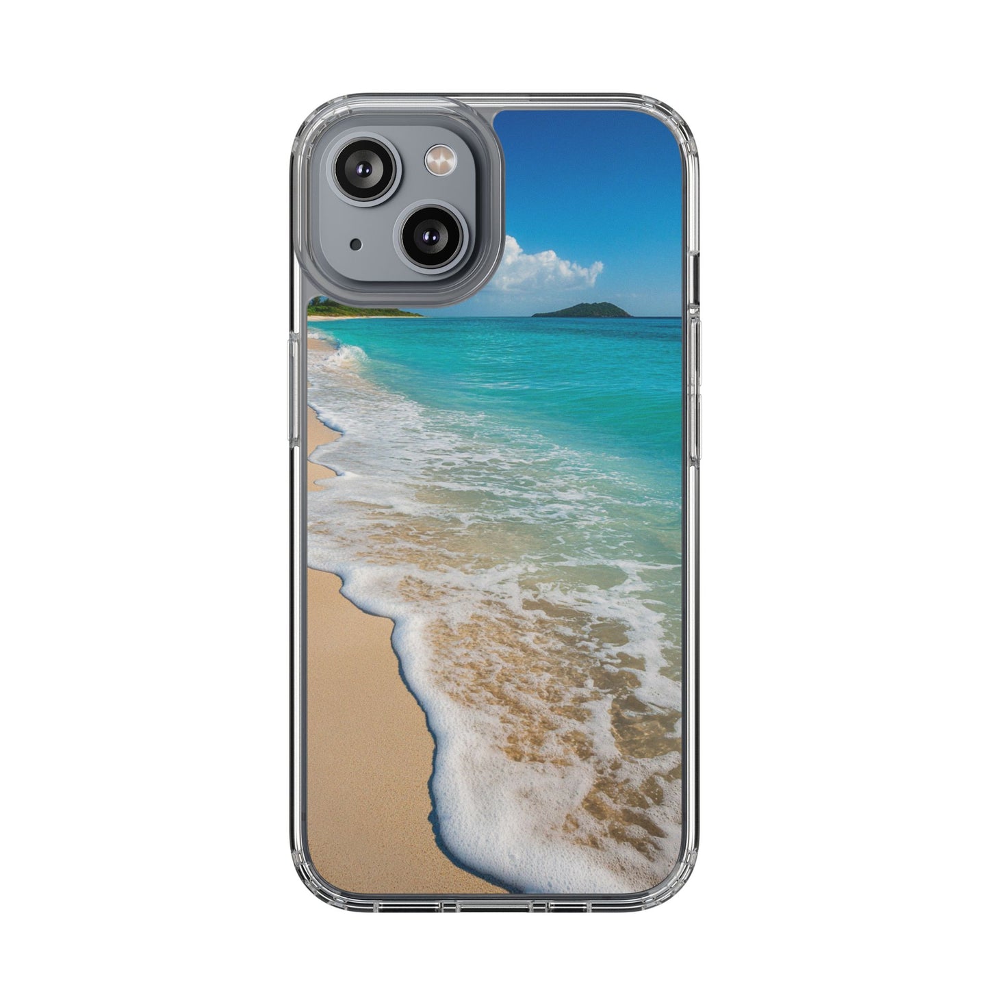 Beach Paradise Clear iPhone Case - Summer Vibe Ocean Design
