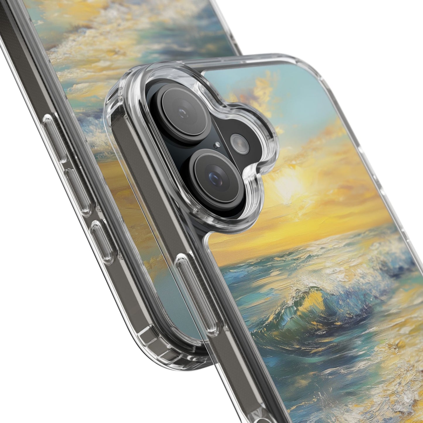 Ocean Sunset Clear iPhone Case – Radiant Coastal Glow with Vibrant Horizon Hues
