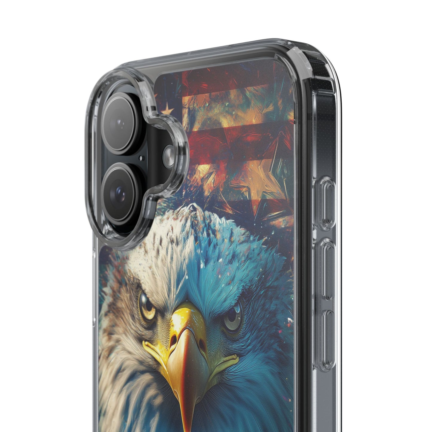 USA Eagle Design Clear Phone Case - Patriotic and Stylish
