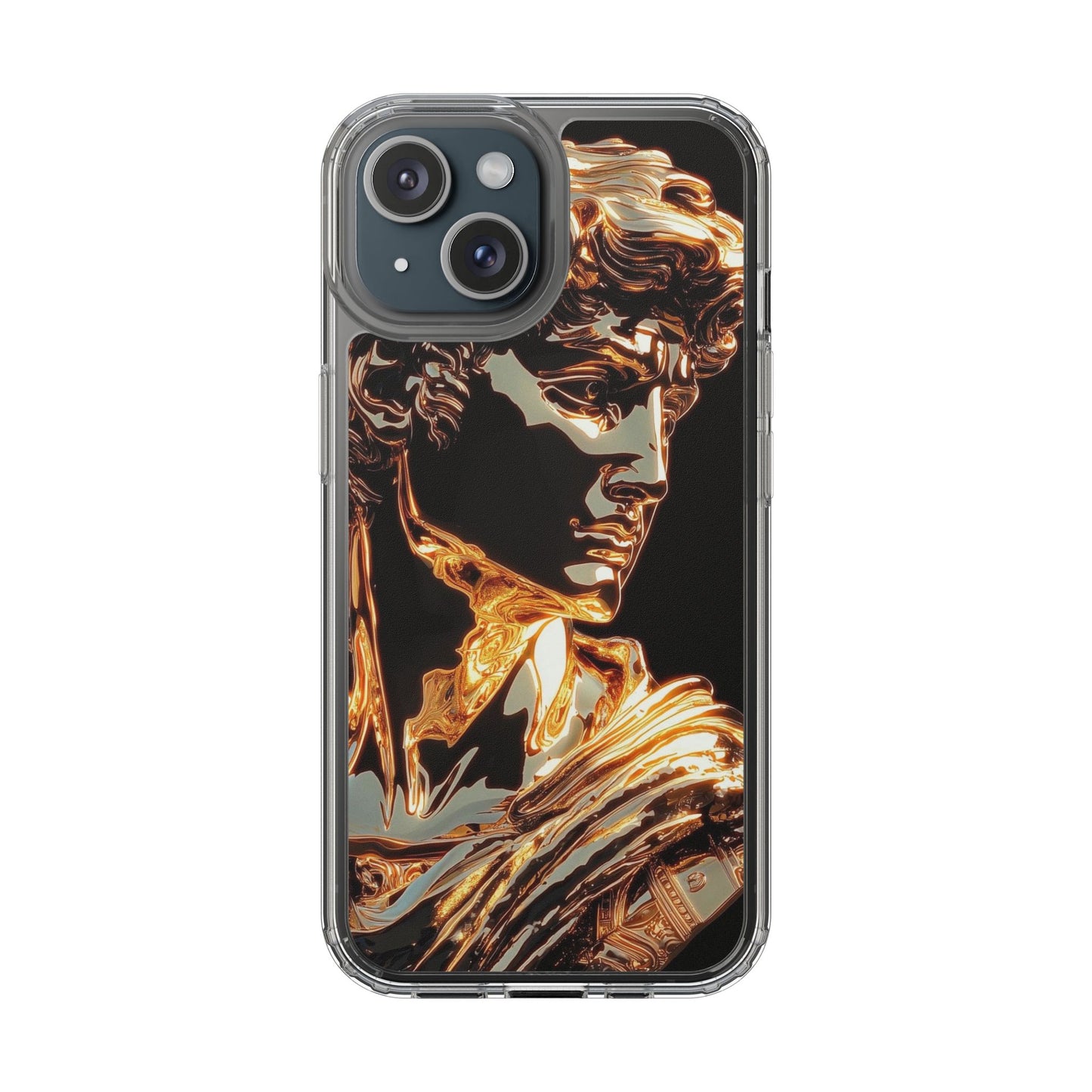 Gold David Sculpture Phone Case – Renaissance Inspired Luxury Art Design