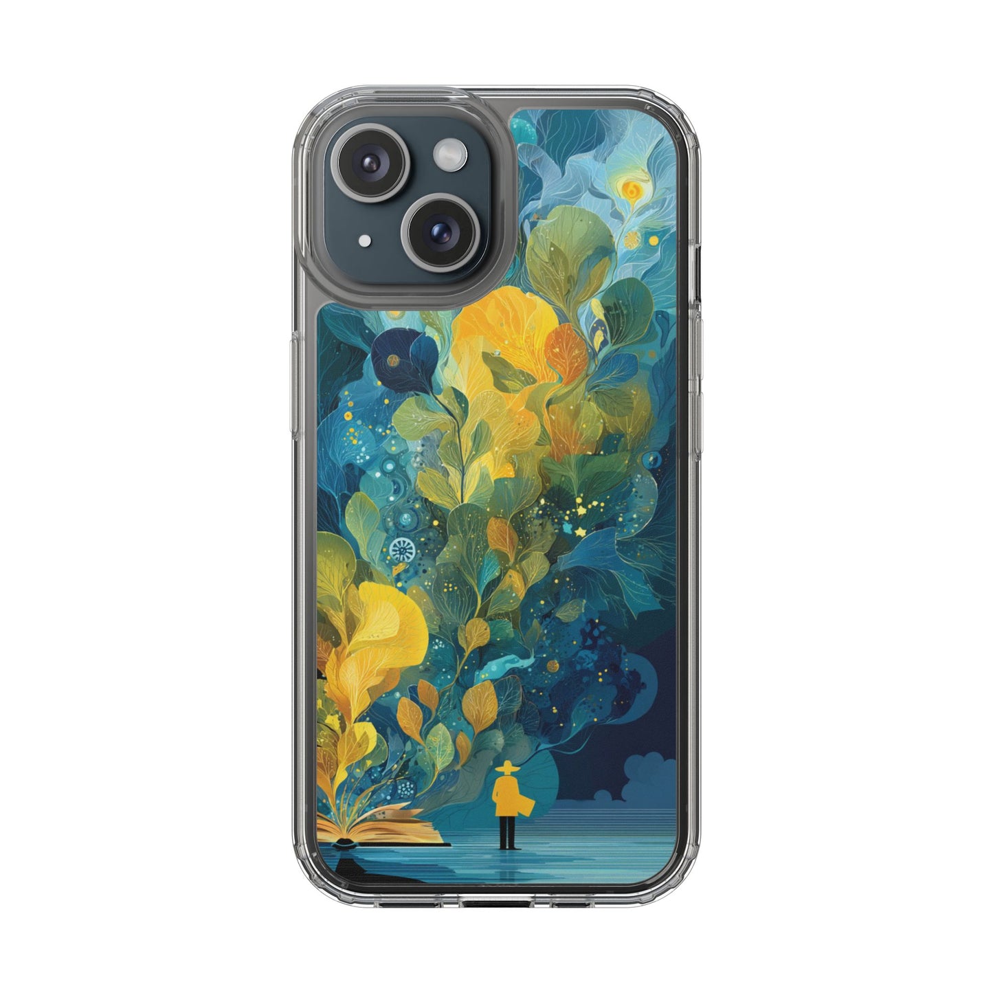 Artistic Reader Clear Phone Case - Design for Creative Souls
