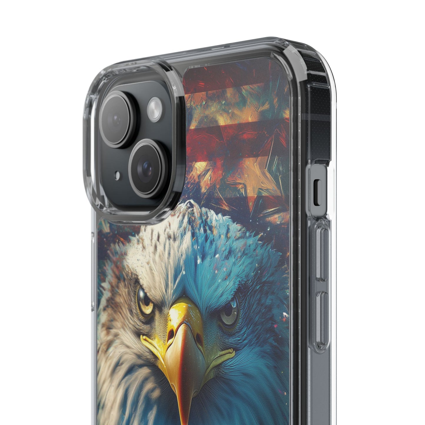 USA Eagle Design Clear Phone Case - Patriotic and Stylish