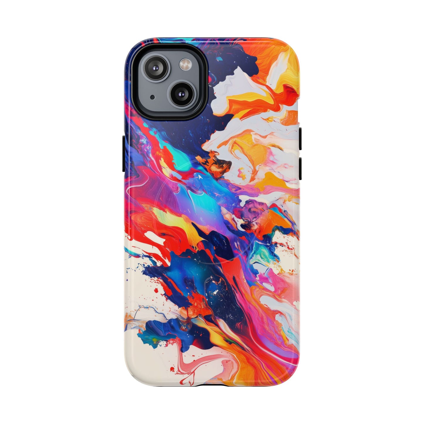 Vibrant Tough Magnetic Case - Color Splash Design for iPhone