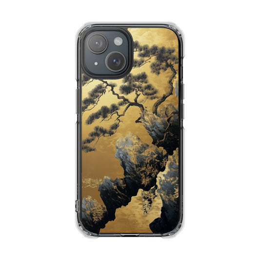 Golden Cascade Peaks Clear Impact iPhone Case
