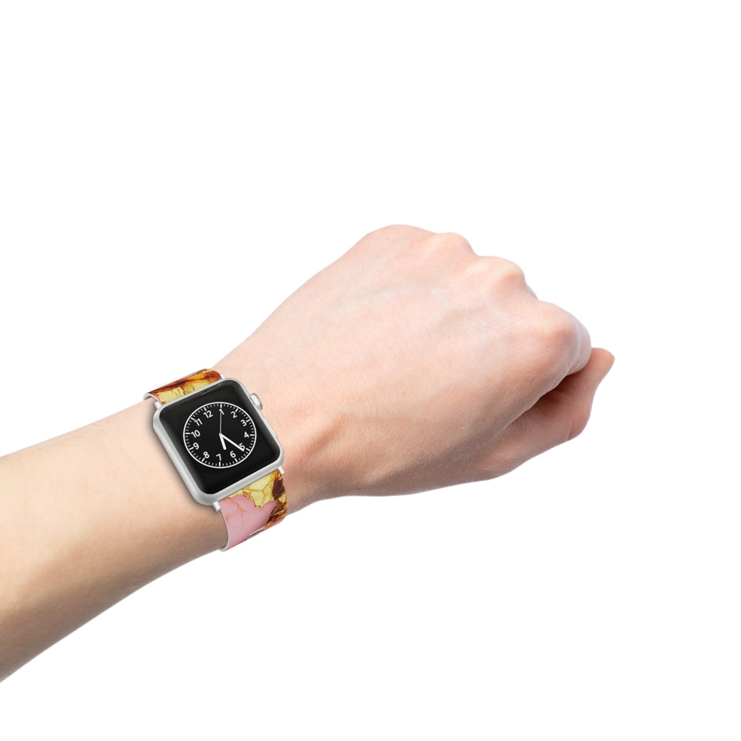 Luxurious Pink Marble Apple Watch Band