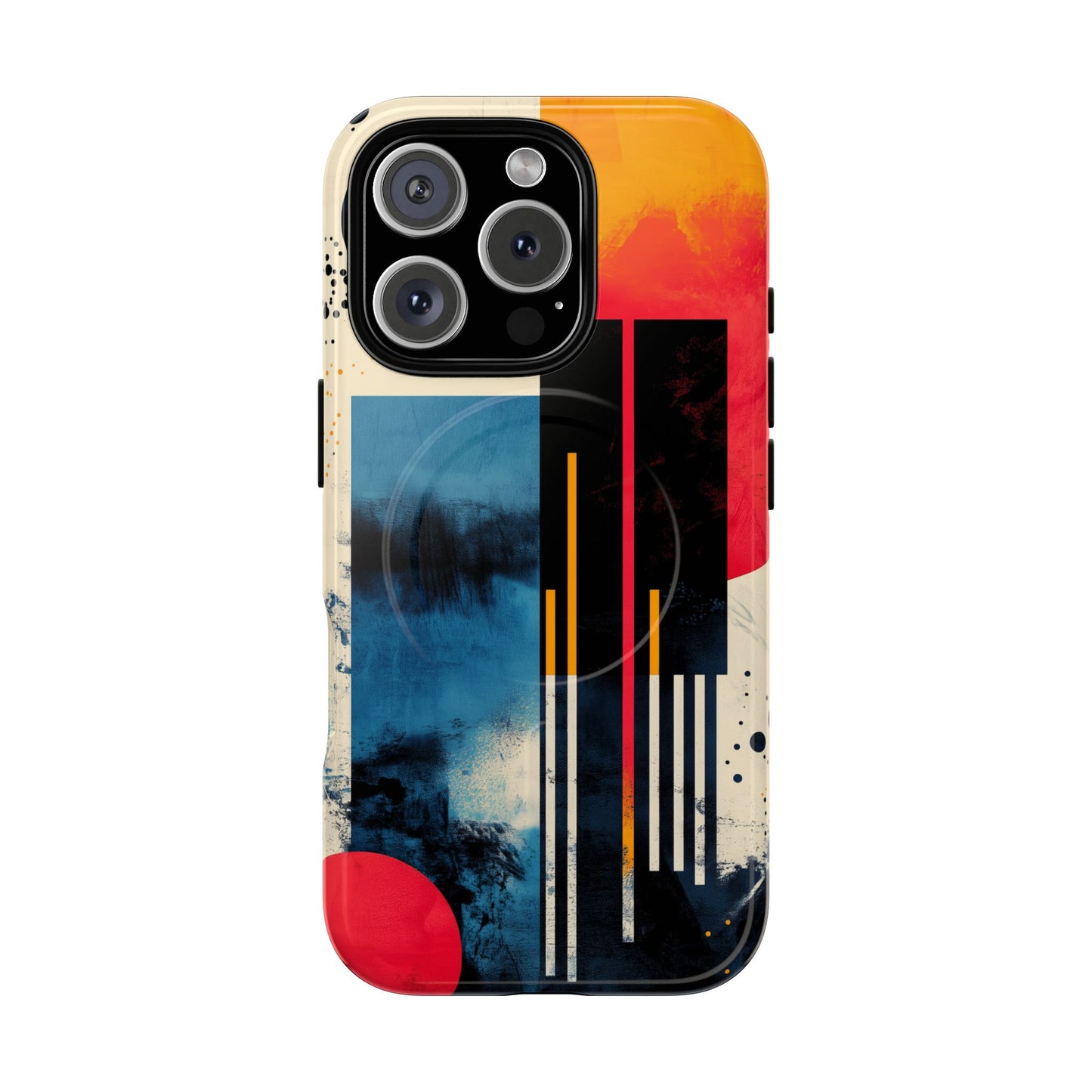 Abstract Tough Magnetic Phone Case - Colorful Geometric Design