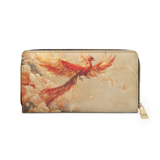 Phoenix Rising Cell Phone Clutch Wallet - Elegant Design for Everyday Use