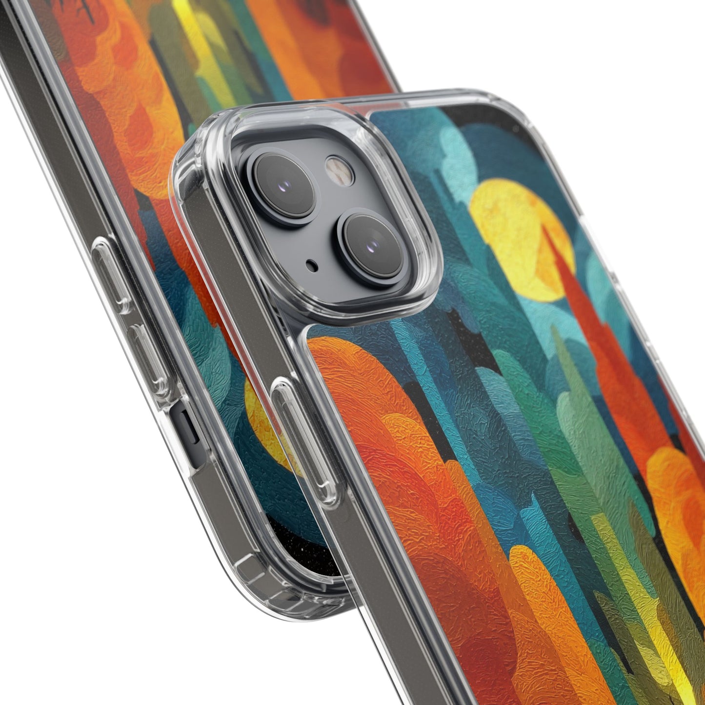 Vibrant Deep Art Landscape Phone Case - Clear Protective Cover for Nature Lovers