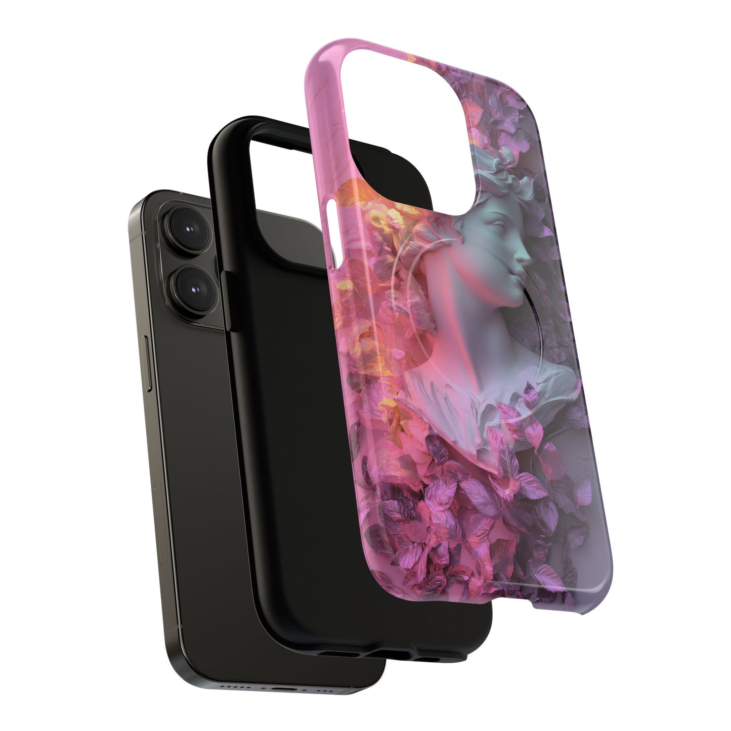 Artistic Tough Magnetic iPhone Case - Floral Goddess Design