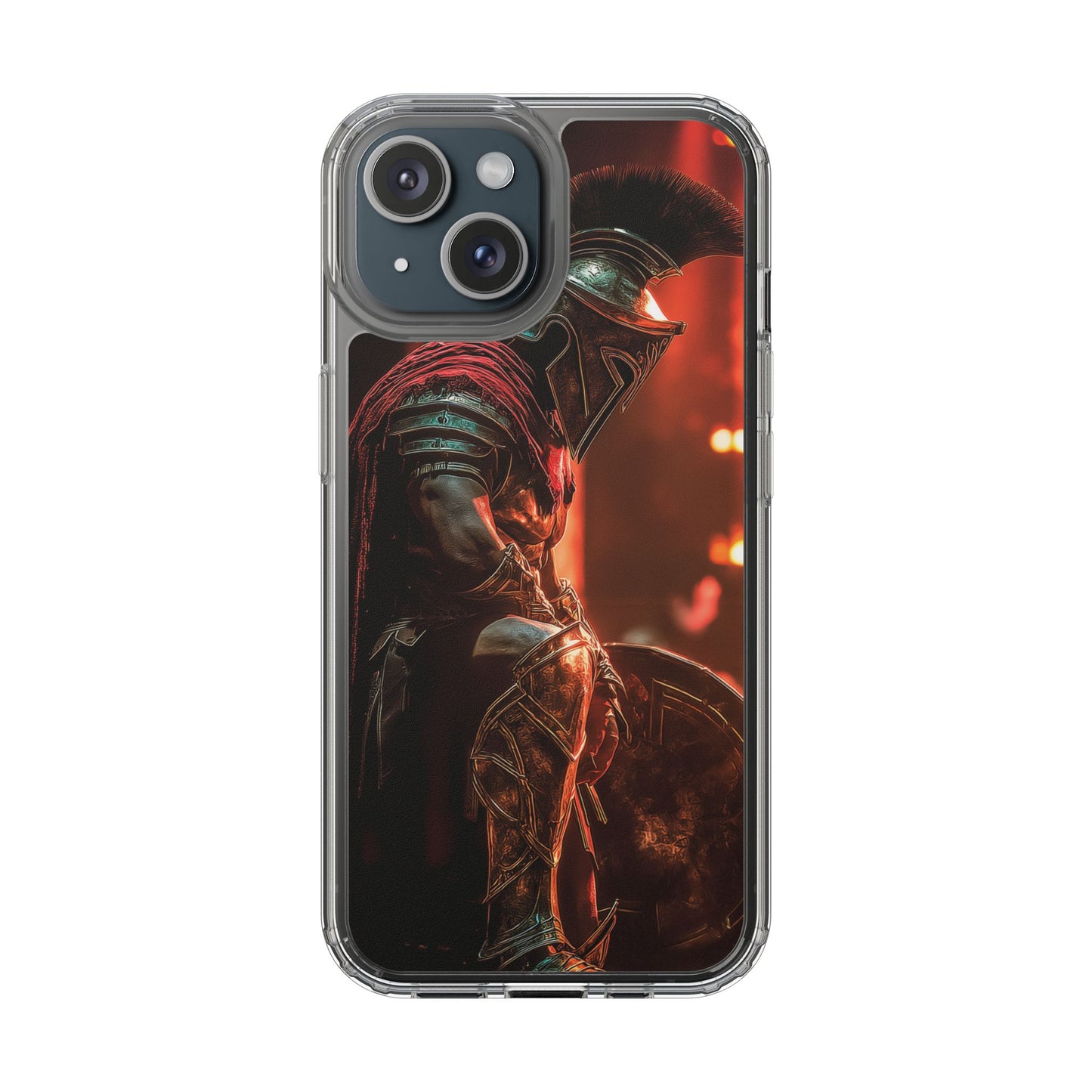Leonidas Edition Spartan Warrior iPhone Case – Rugged Clear Protection with Bold Battle Inspired Design