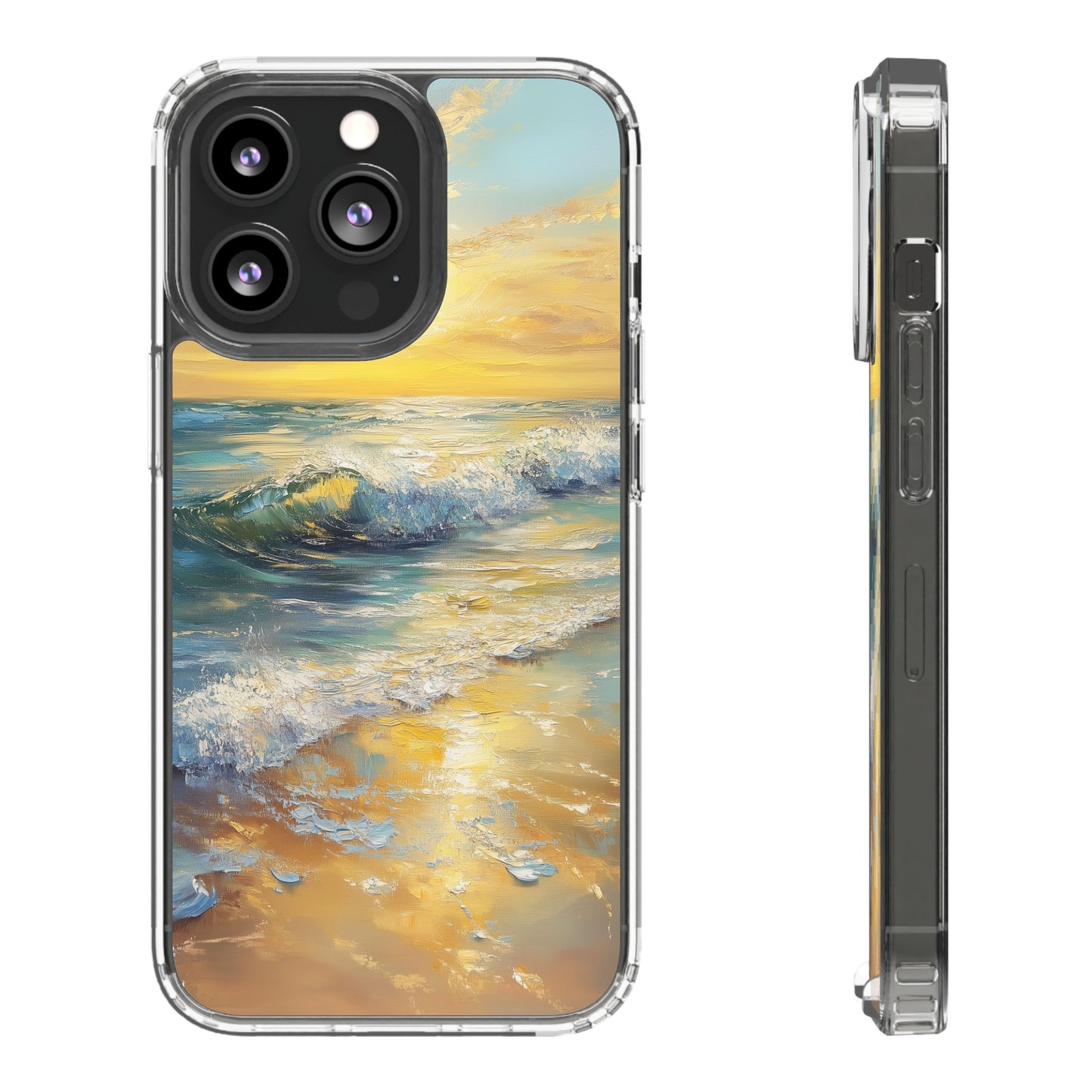 Ocean Sunset Clear iPhone Case – Radiant Coastal Glow with Vibrant Horizon Hues