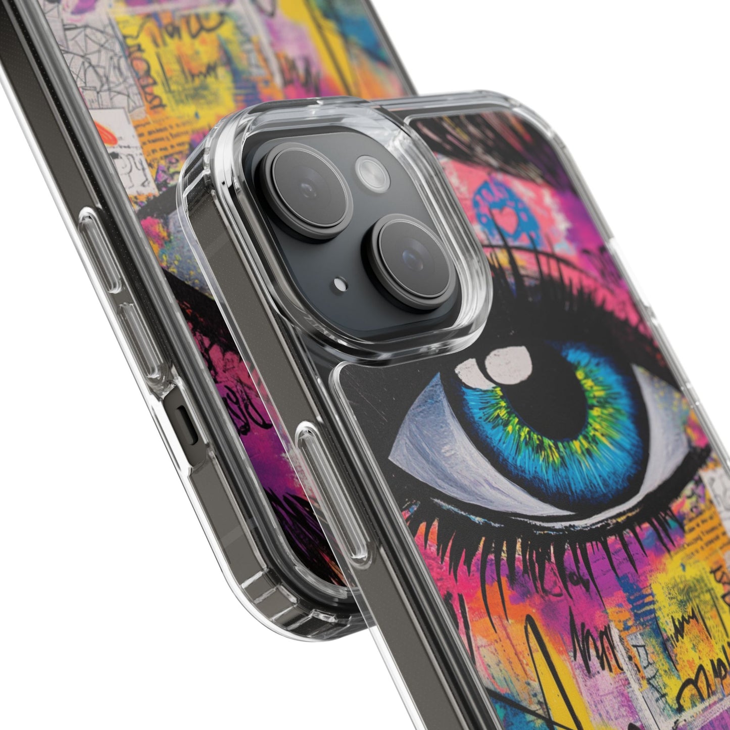 Vibrant Eye Art Clear iPhone Case - Stylish Protection for Trendsetters