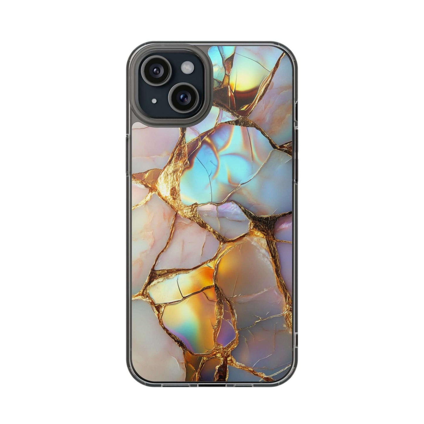 Elegant Iridescent Gold Marble iPhone Case