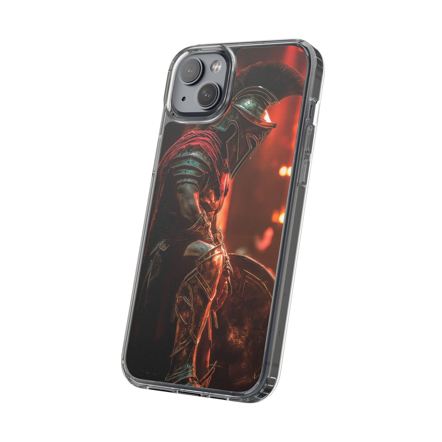 Leonidas Edition Spartan Warrior iPhone Case – Rugged Clear Protection with Bold Battle Inspired Design