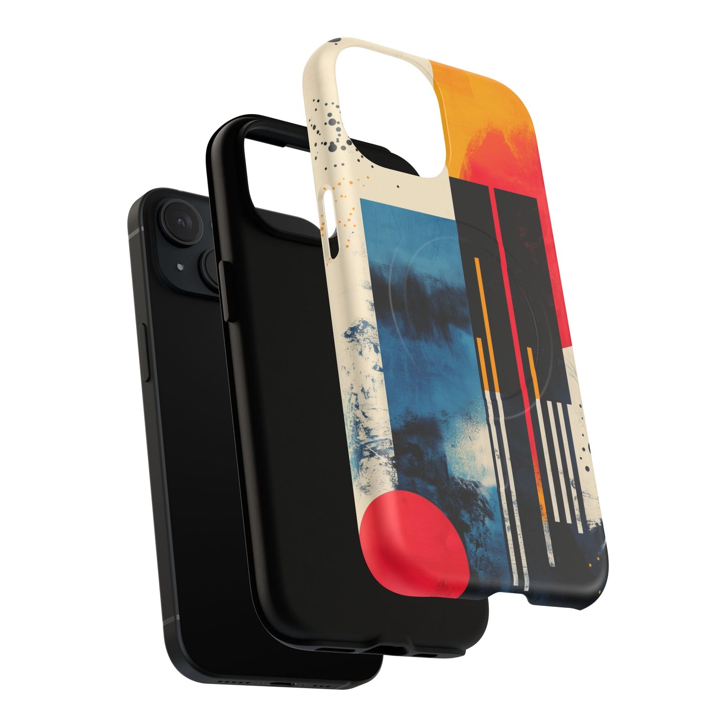 Abstract Tough Magnetic Phone Case - Colorful Geometric Design